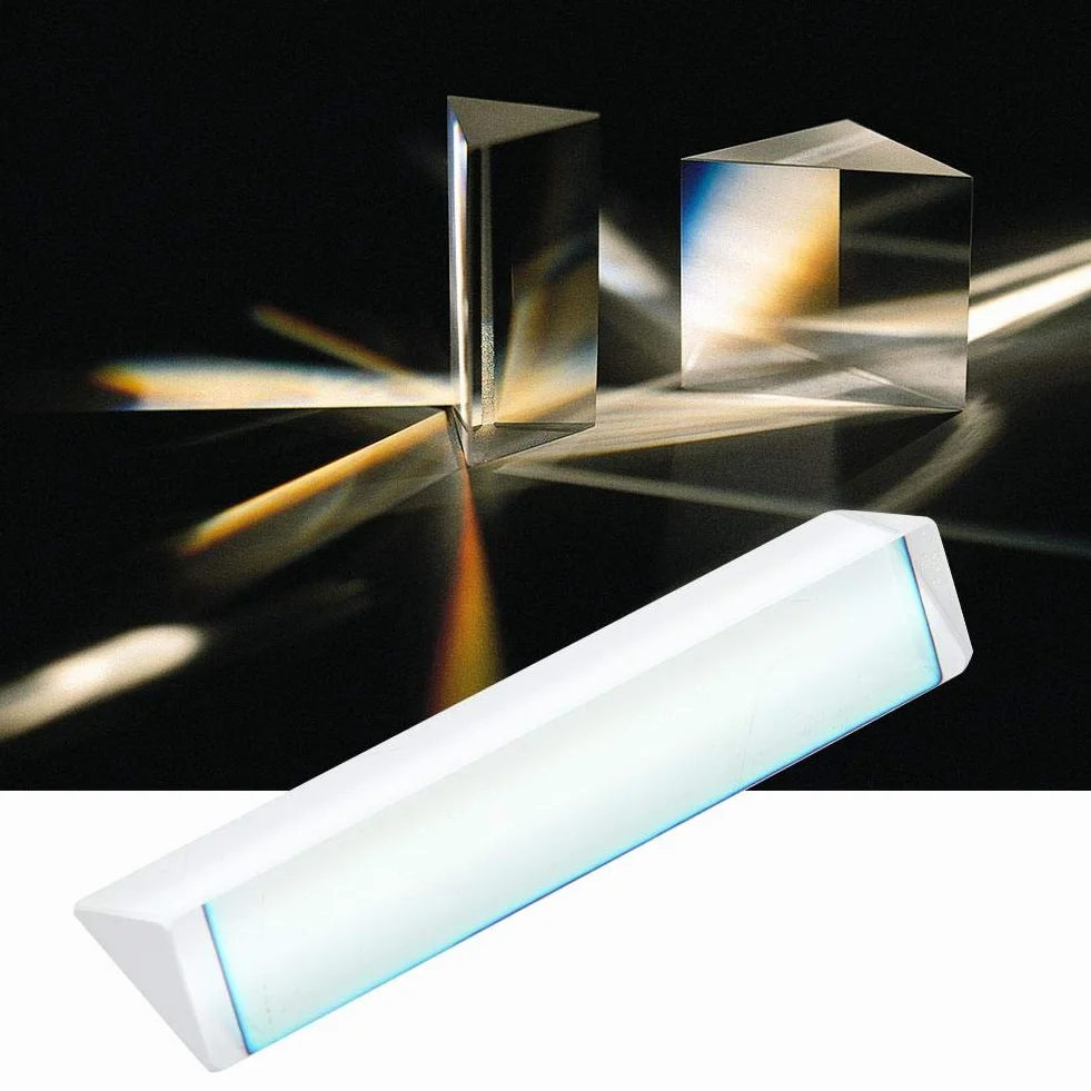 Optisches Glasprisma, K9 Optisches Glas-Dreiecksprisma Für Physikunterricht Und Labor, Rechtwinkliges Prisma (15 * 15 * 87)