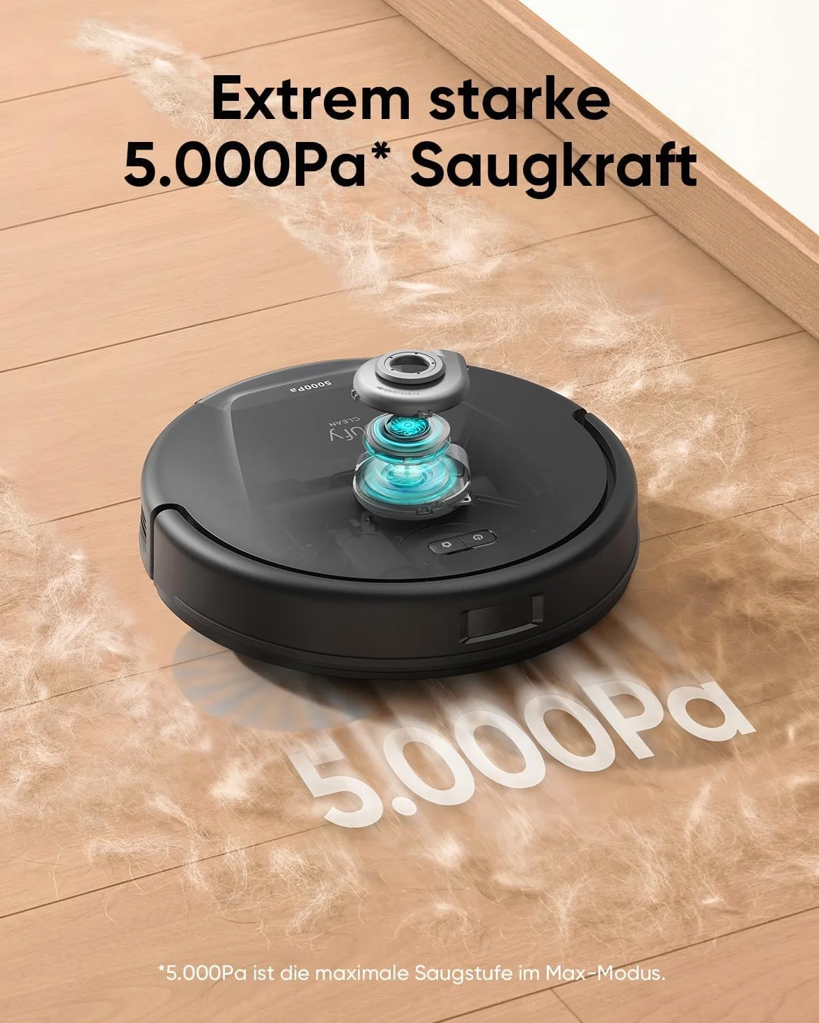 eufy Robot aspirateur L60 avec Station d'aspiration, Puissance d'aspiration de 5 000 Pa, Anti-enchevêtrement, Station d'aspiration 60 Jours sans Vide, Navigation Laser iPath(Reconditionné)