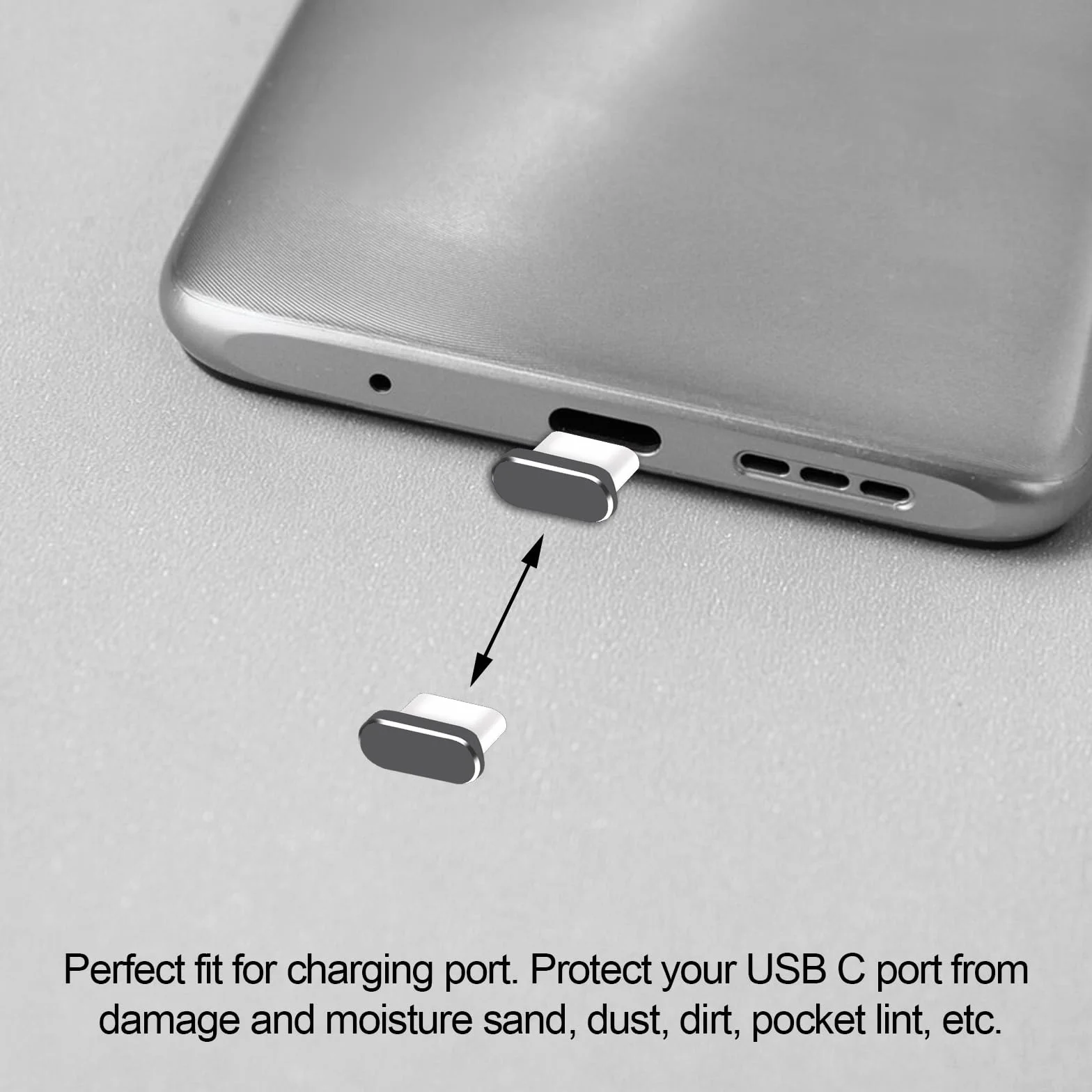 4 sztuki osłony przeciwpyłowej USB C z 1 sztuką wkładu do gniazd słuchawkowych, 2 sztukami szczotek, zestaw ochrony USB C, osłona USB C, akcesoria do telefonu, osłona gniazda ładowania, ochrona