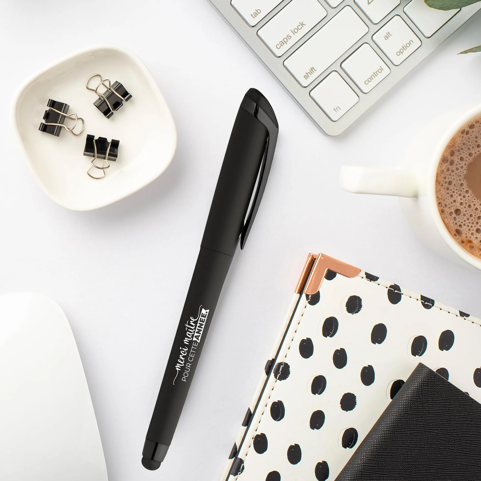 STYLO personnalisé avec stylet pour écran tactile et ÉTUI CADEAU offert Idée cadeaux PAS CHERS ÉCOLE NOËL