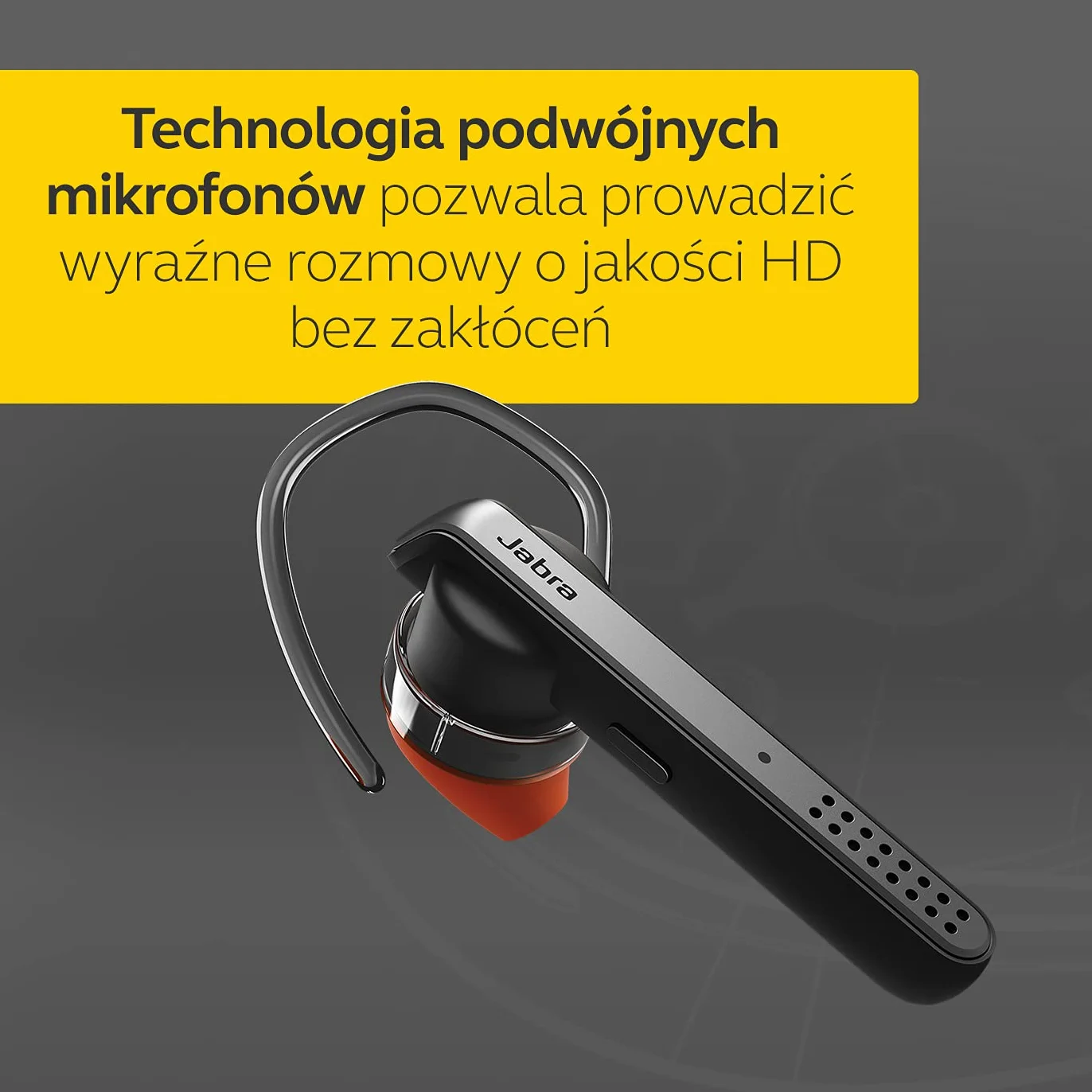 Jabra Talk 45 mono zestaw słuchawkowy – bezprzewodowe telefonowanie, podcasty i muzyka lub odczyt GPS – srebrny