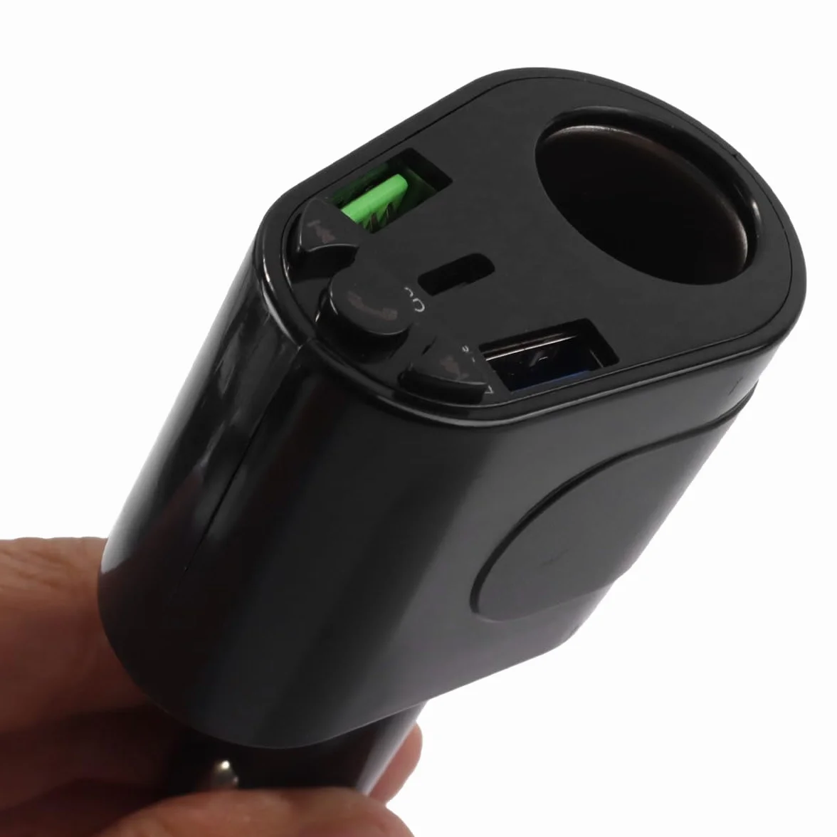 Ubric Transmiter FM Auto Bluetooth PD typ C szybka ładowarka do gniazda zapalniczki samochodowej, wskaźnik napięcia