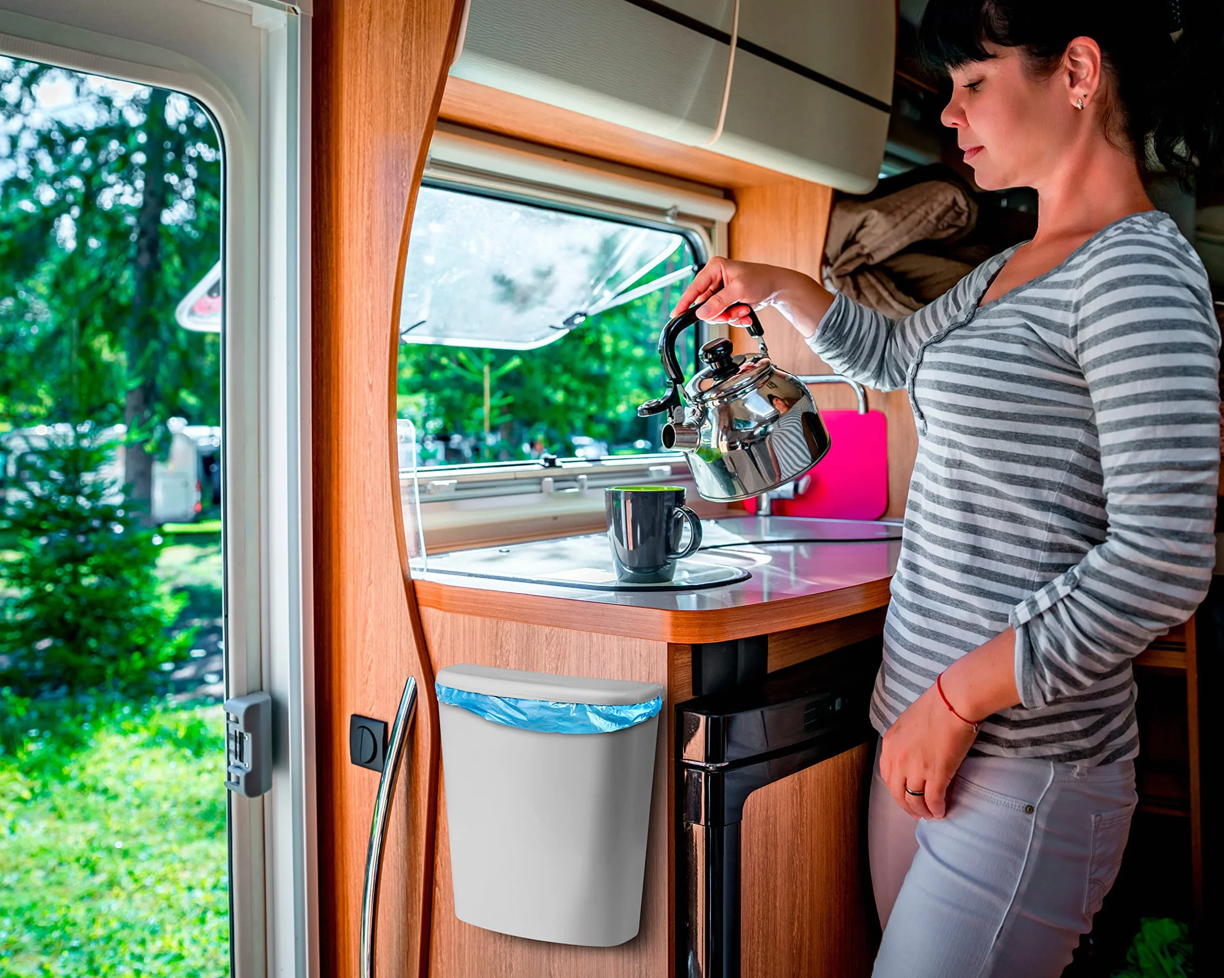 Brunner Pillar Abfalleimer Halterung Mülltonne Kompakt Caravan Camping