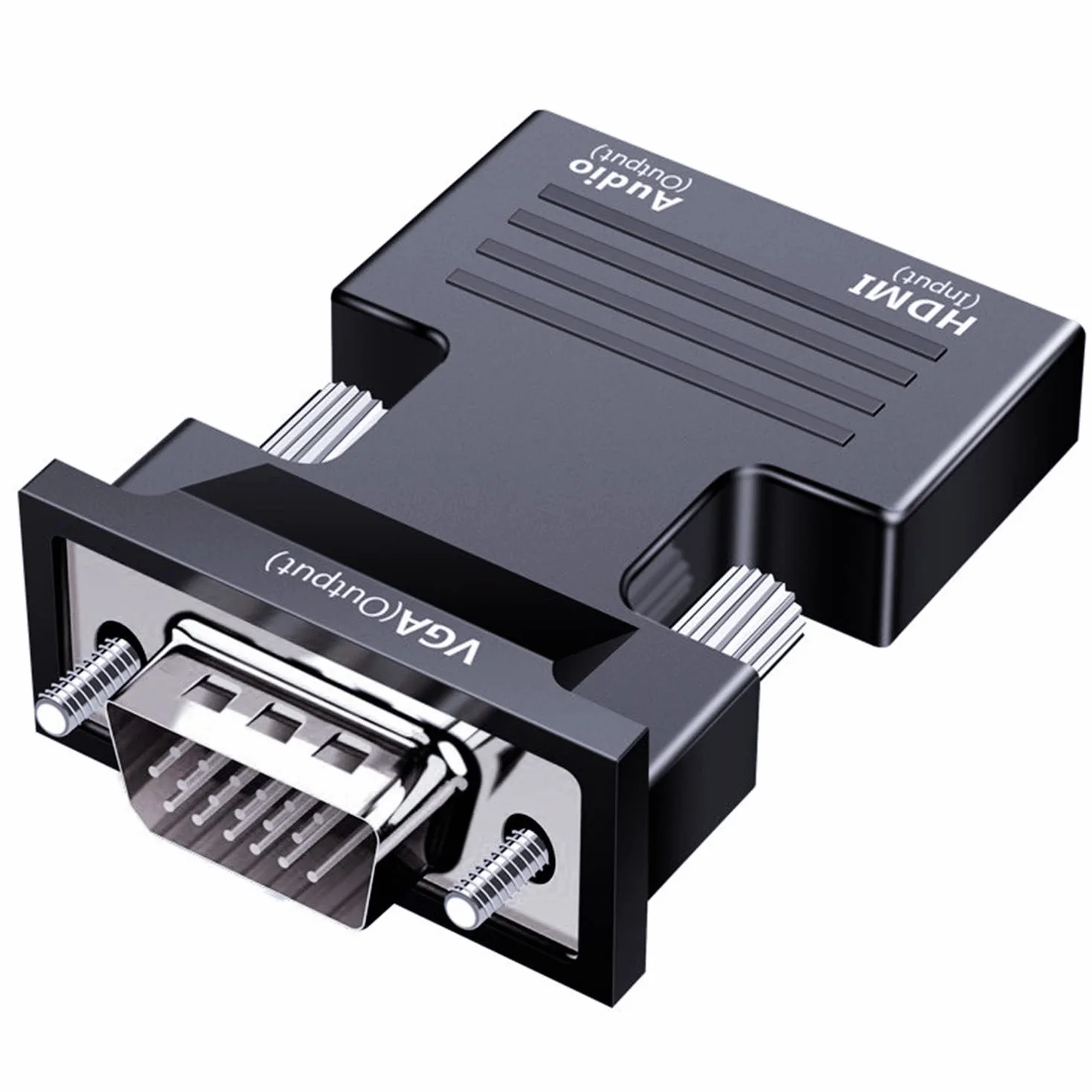 Adapter HDMI na VGA 1080P 60Hz z Kablem Audio 3,5 mm - Konwerter Kompatybilny z Pamięcią Roku, PC, Projektorem, Monitorem i Nie Tylko