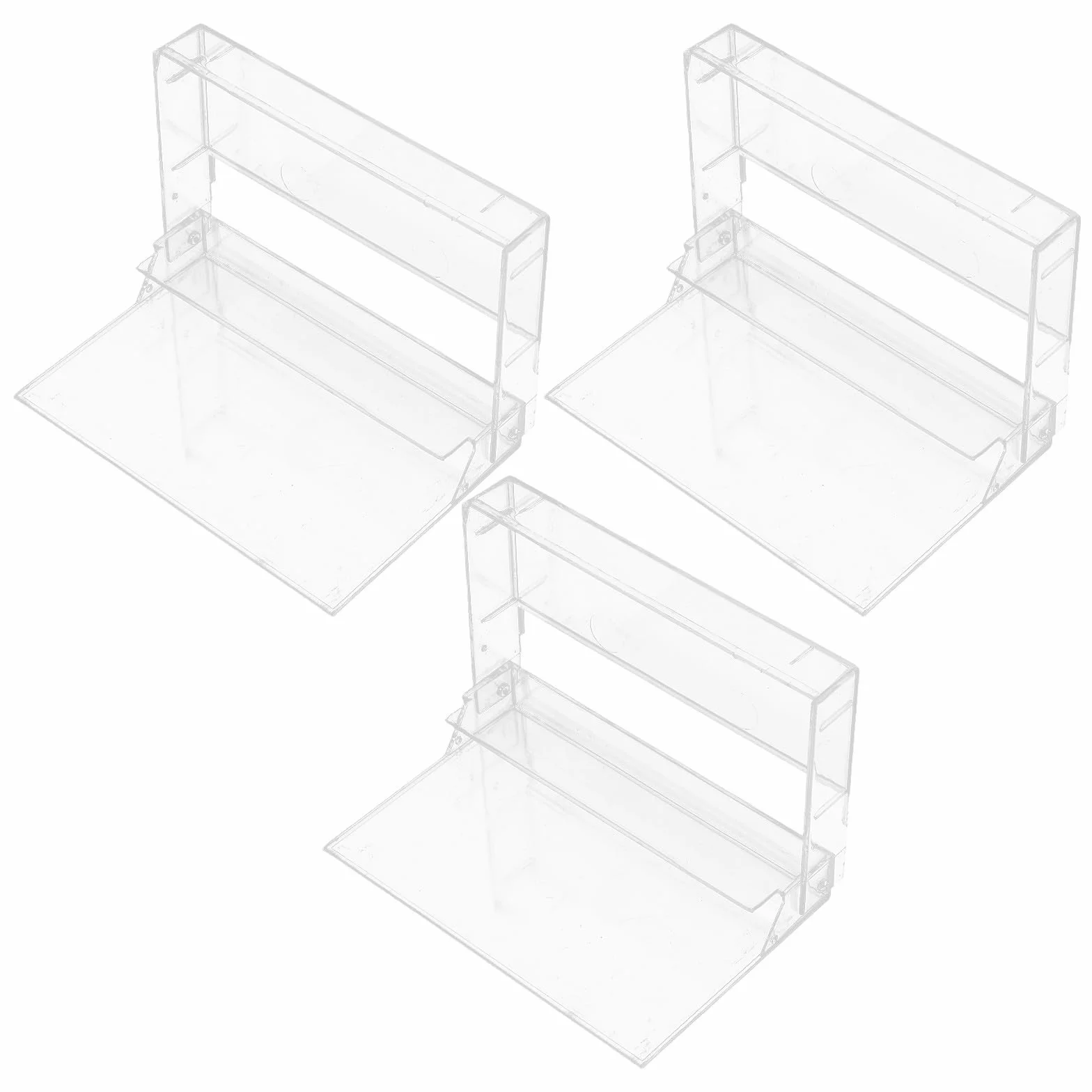 Étuis Transparents pour Cassettes Audio en Polystyrène, Lot de 3 Boîtes de Rangement