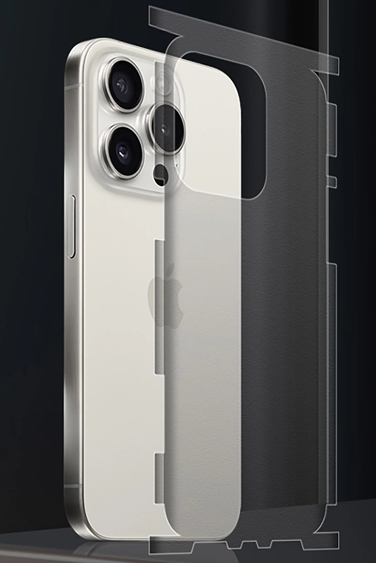 GIOPUEY 2 sztuki osłony tylnej do iPhone'a 15 Plus, iPhone 15 Plus, folia ochronna na tył, miękka TPU, cienka, matowa tekstura, ochronna krawędź, przezroczysta