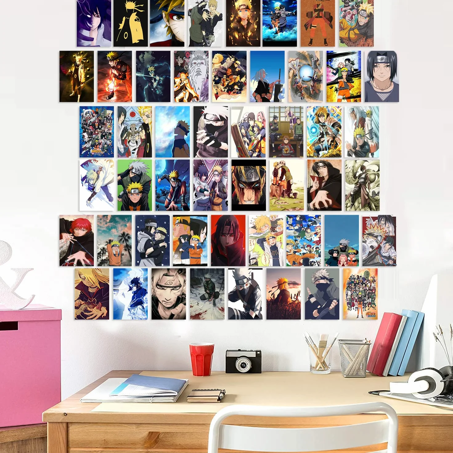 Lot de 50 panneaux de collage mural poster manga décoration anime impression murale