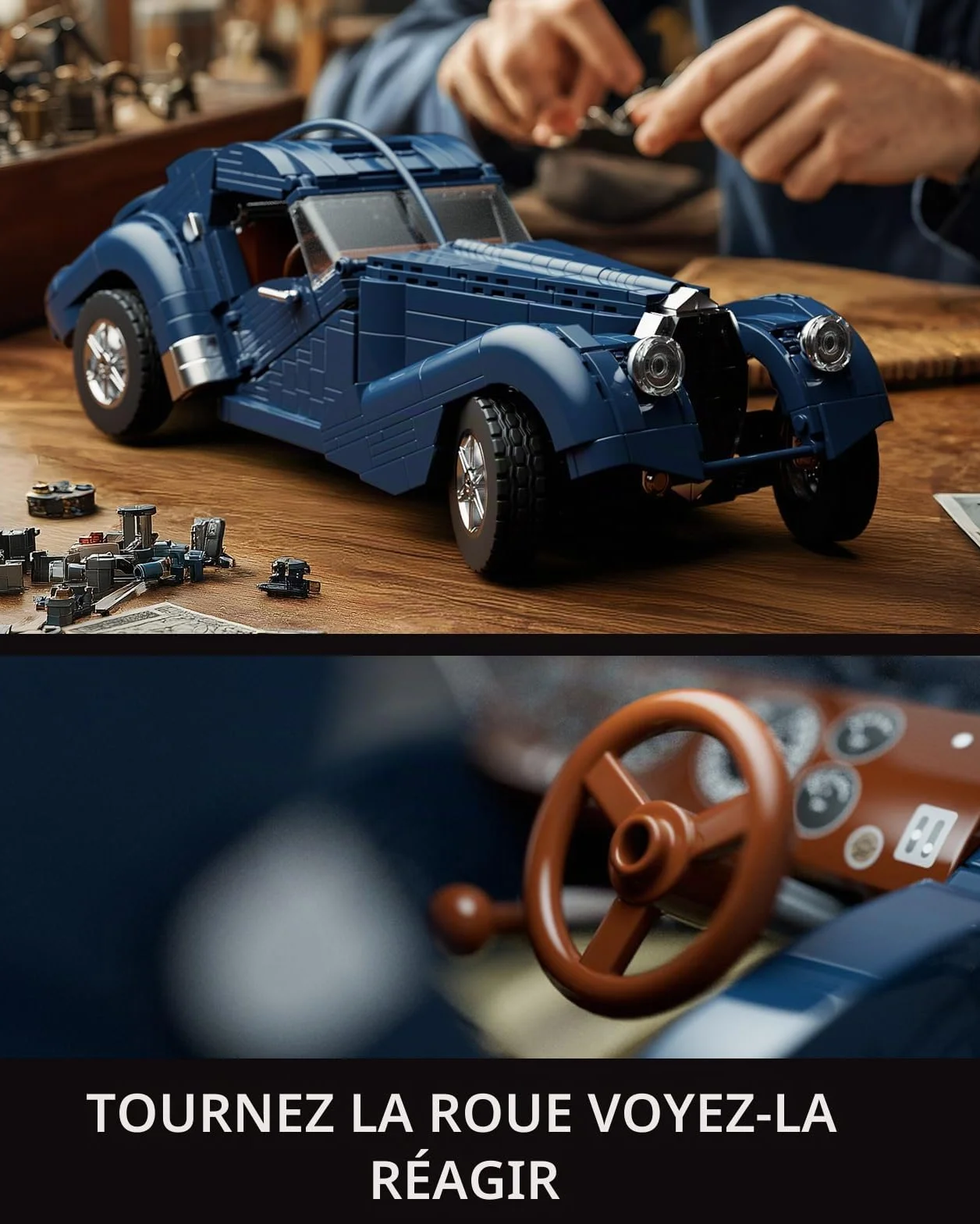 Nifeliz Kit de Construction Voiture Sport Échelle 1:14 1127 Pièces Cadeau Collectionner