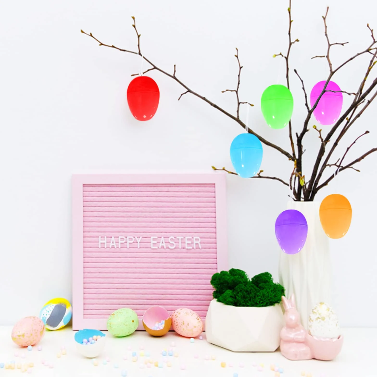 Oeufs de Pâques 28pcs Colorés à Remplir Surprise Chasses Panier Remplisseurs Cadeau