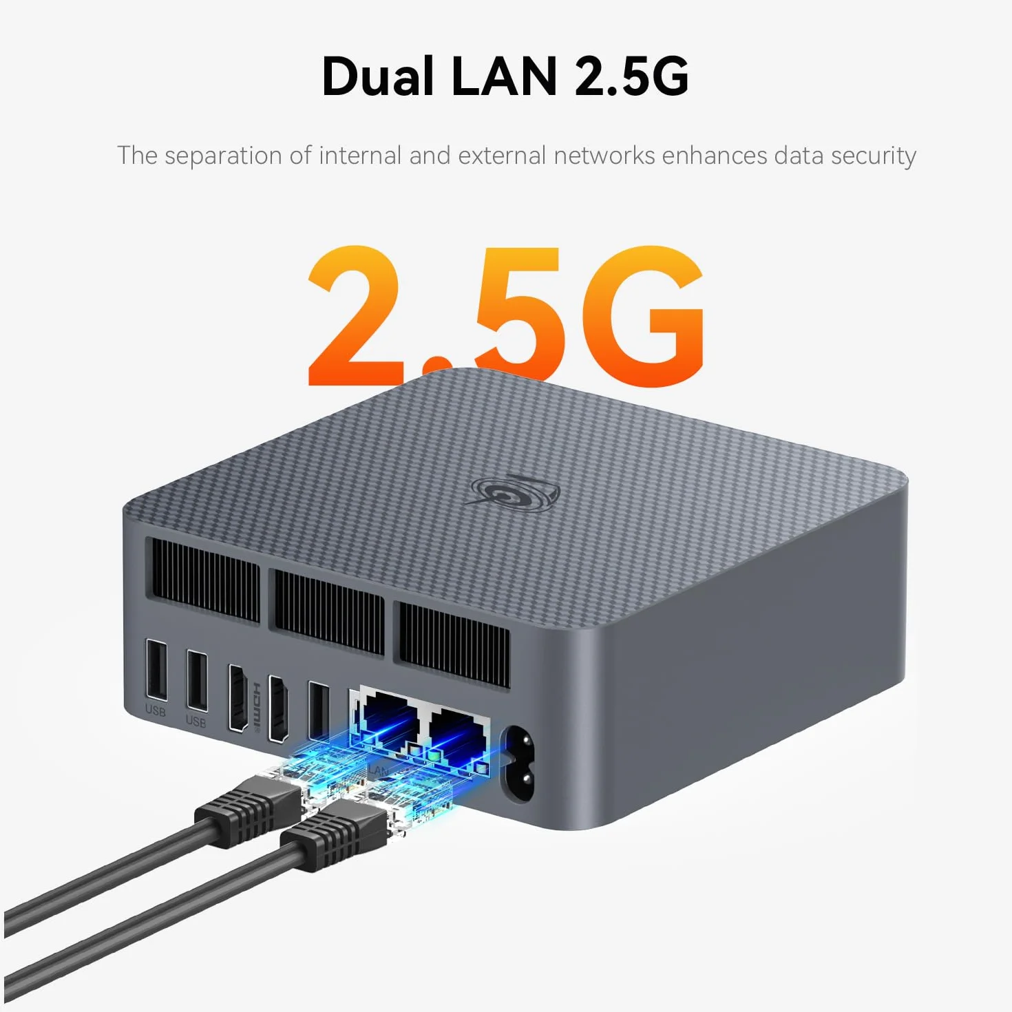 Beelink EQR7 Mini PC, AMD Ryzen 7 7735U (8 rdzeniów/16 wątków, do 4,7 GHz), 16GB LPDDR5, 500GB M.2 SSD, Mini komputer z podwójnym wyświetlaczem 4K@60Hz (port HDMI), LAN 1000M, BT5.2, WiFi6