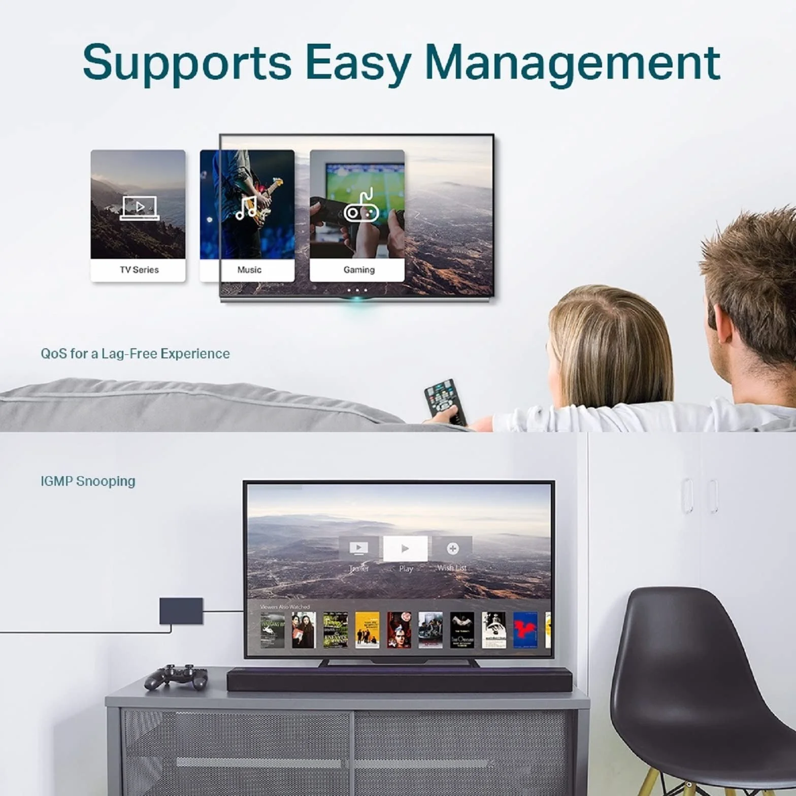 TP-Link TL-SG108E – 8-portowy gigabitowy smart switch z funkcją VLAN, QoS, IGMP, bez wentylatora, metalowa obudowa – do biura i małej firmy