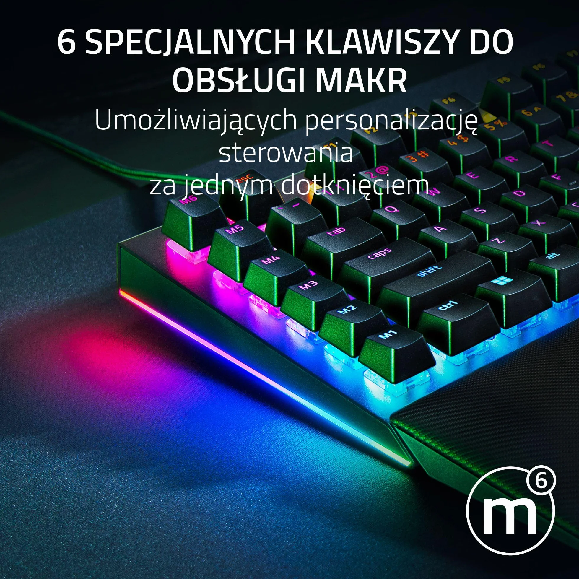 Razer BlackWidow V4, Razer GREEN Clicky Gen-3, USB, US (RZ03-04690100-R3M1)