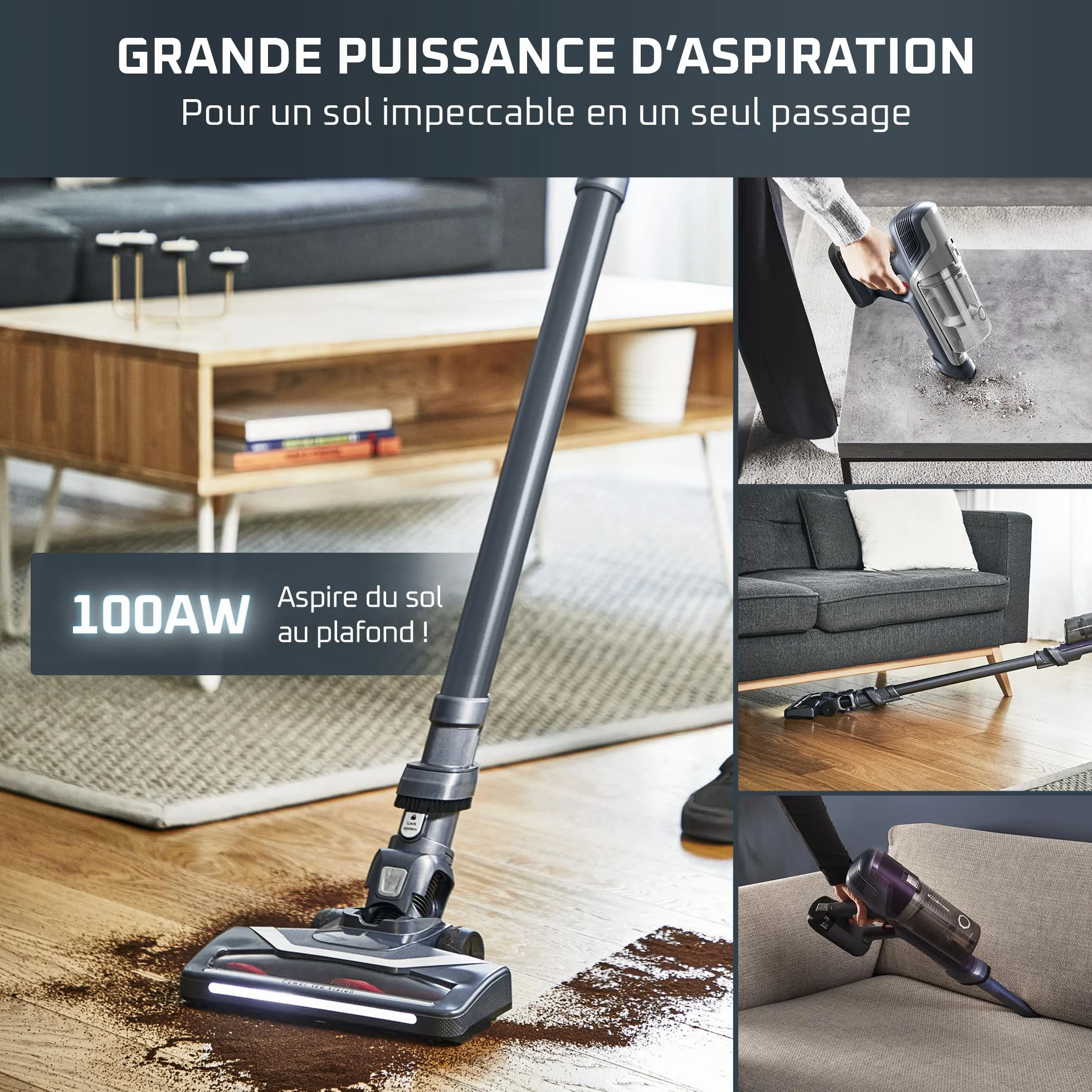 Rowenta X-Pert6.60 Aspirateur balai sans fil 100W 45min RH6836EO Gris