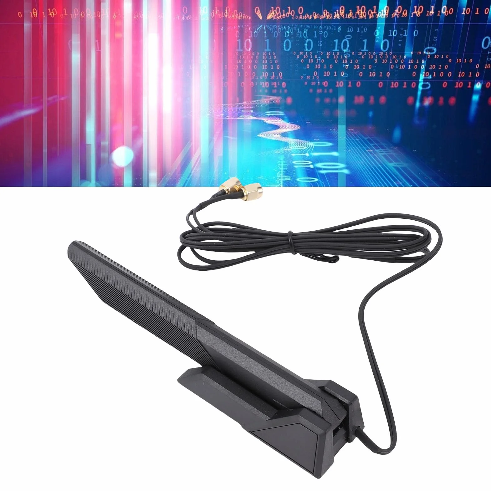 Trójzakresowa Antena WiFi, 2,4 GHz 5,8 GHz 6 GHz 12 DBi Antena SMA WiFi Podstawa Magnetyczna z Przedłużaczem 140 Mm/5,5 Cala, do Komputera Stacjonarnego Karta WiFi PCIe Router