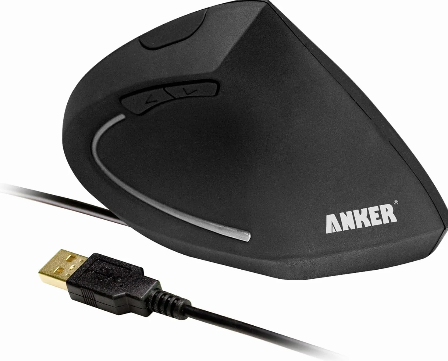 Anker Pionowa mysz pionowa, ergonomiczna mysz optyczna, kabel USB, kompatybilna z praworęcznymi, komfort i eliminacja tułowia dłoni i stawu, 1000/1600 DPI, 5 przycisków