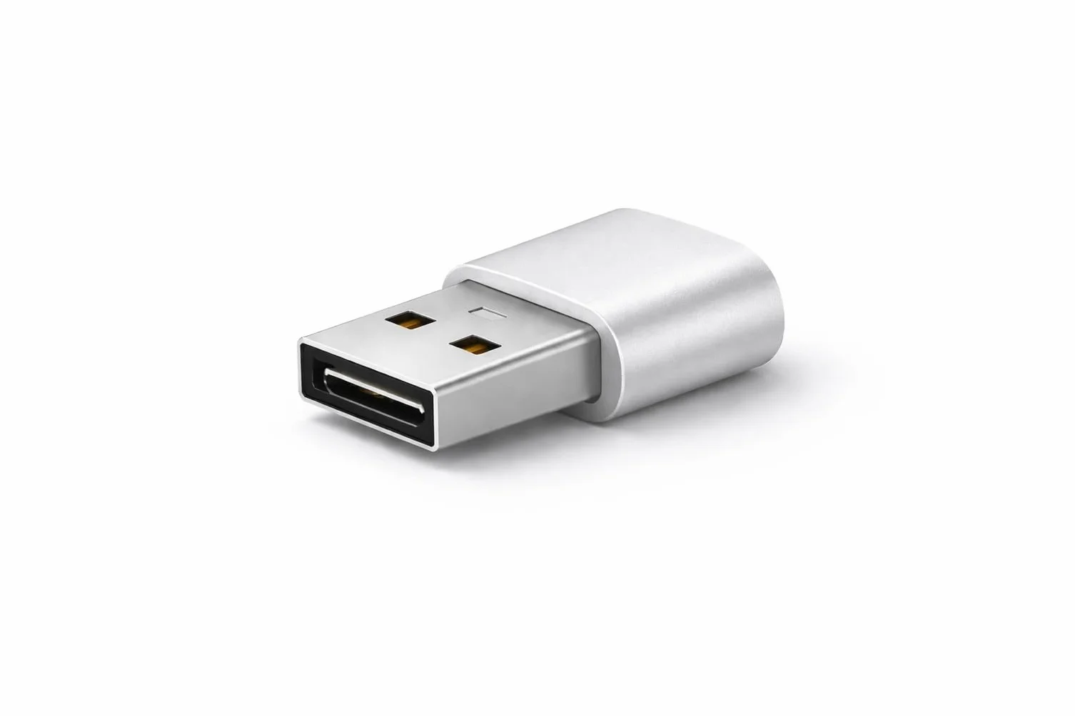 Pack de 3 Adaptateurs USB-A vers USB-C Argent Compatible Apple iPhone 15/16/17 iPad AirPods Samsung Galaxy S23/S24/S25 Charge Rapide