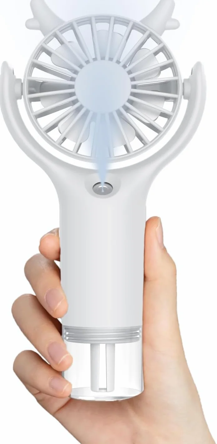 FXI Ventilateur Brumisateur Portable Mini USB Rechargeable 3 Vitesses Blanc
