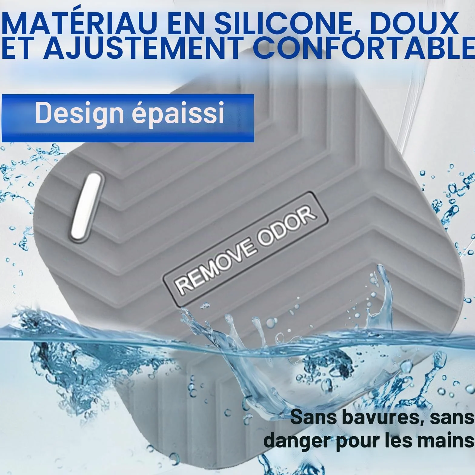 Bouchon de Vidange de Douche Anti Odeur en Silicone Gris, Clapet Anti Retour Universel Lot de 2