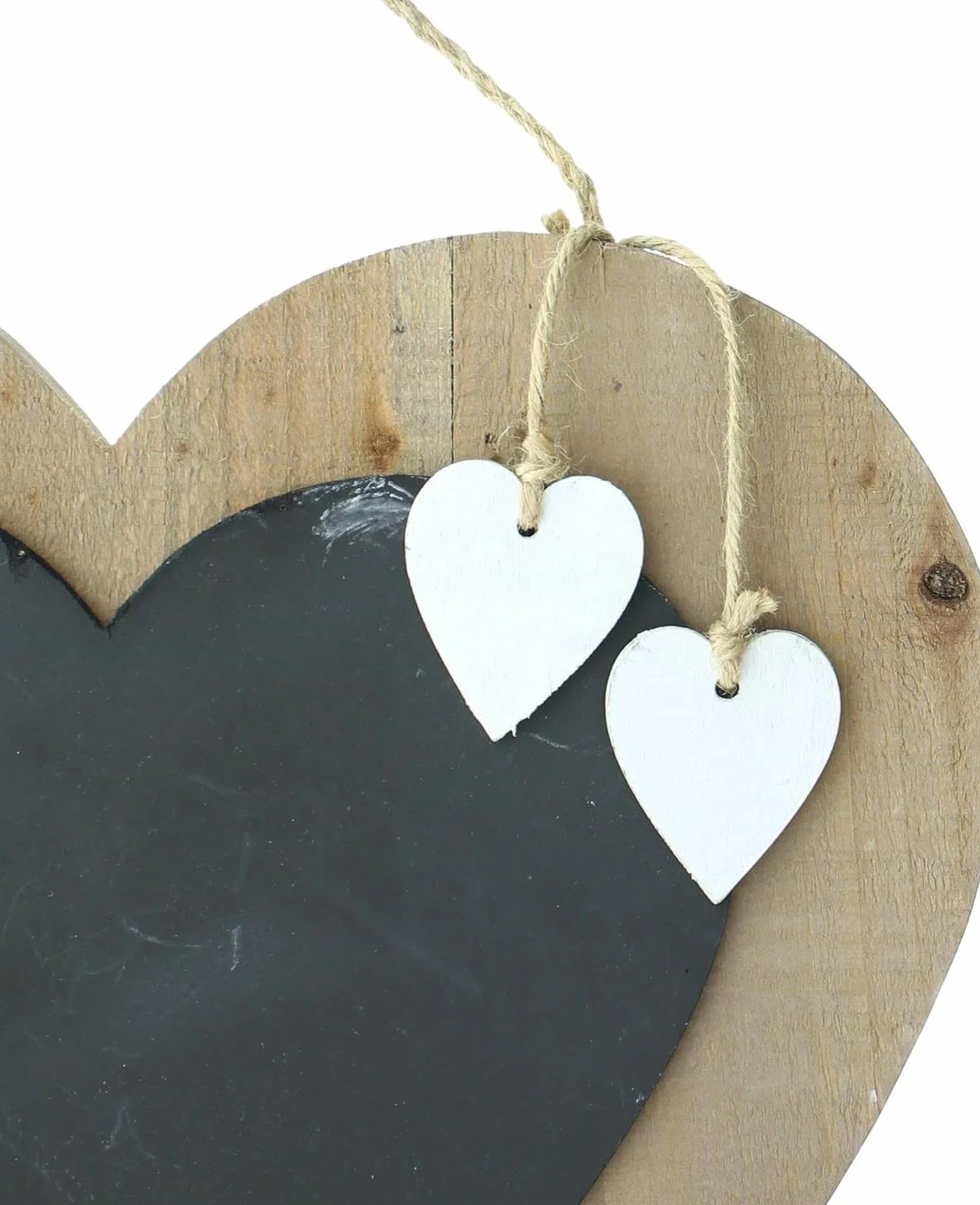 Pendentif décoratif en forme de cœur avec tableau noir 36 cm