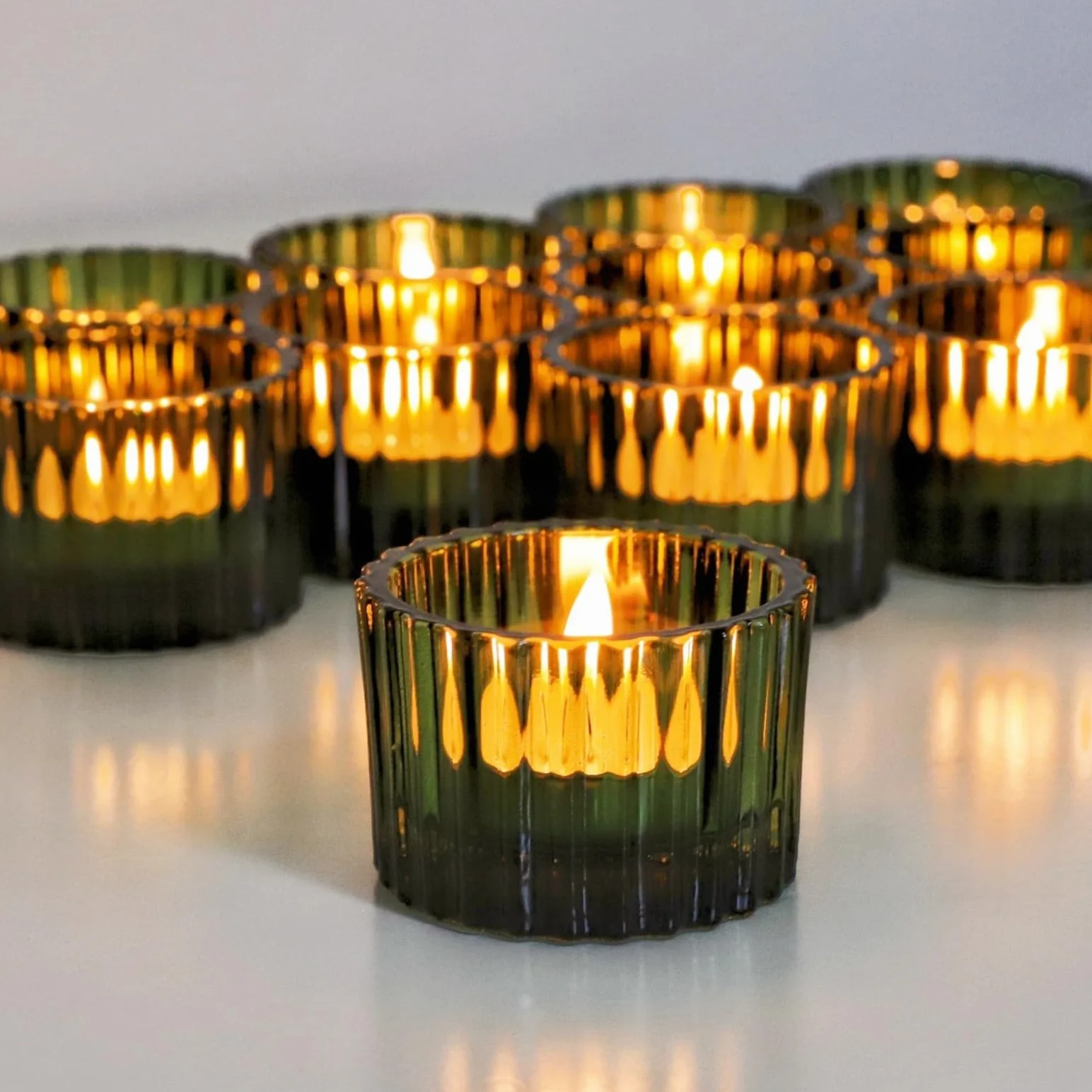 Lot de 24 photophores Verts
