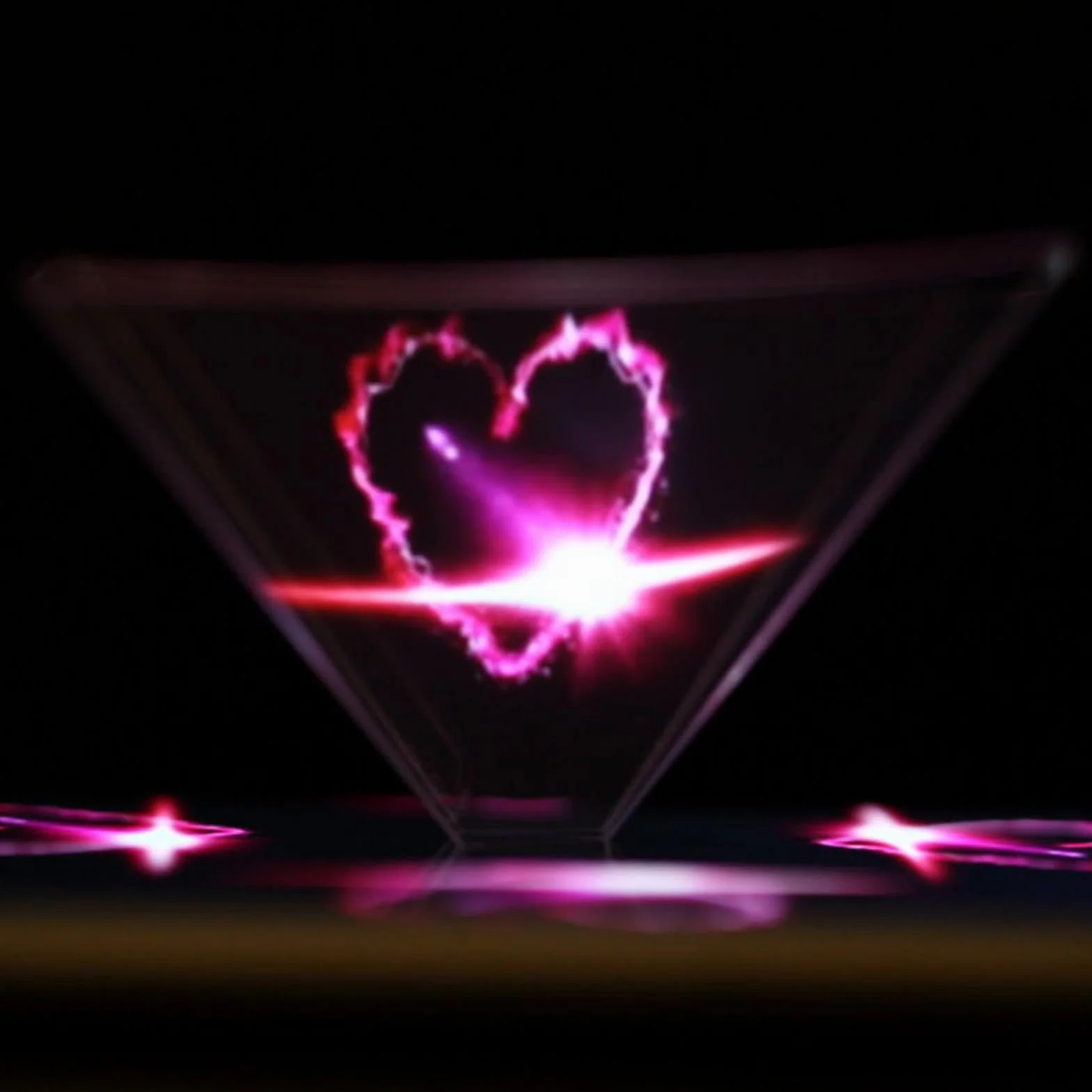 Hologram telefon komórkowy hologram, projektor, hologram, piramida, hologram, piramida, wy?wietlacz, hologram, magiczna projekcja, 7 x 7 x 4 cm