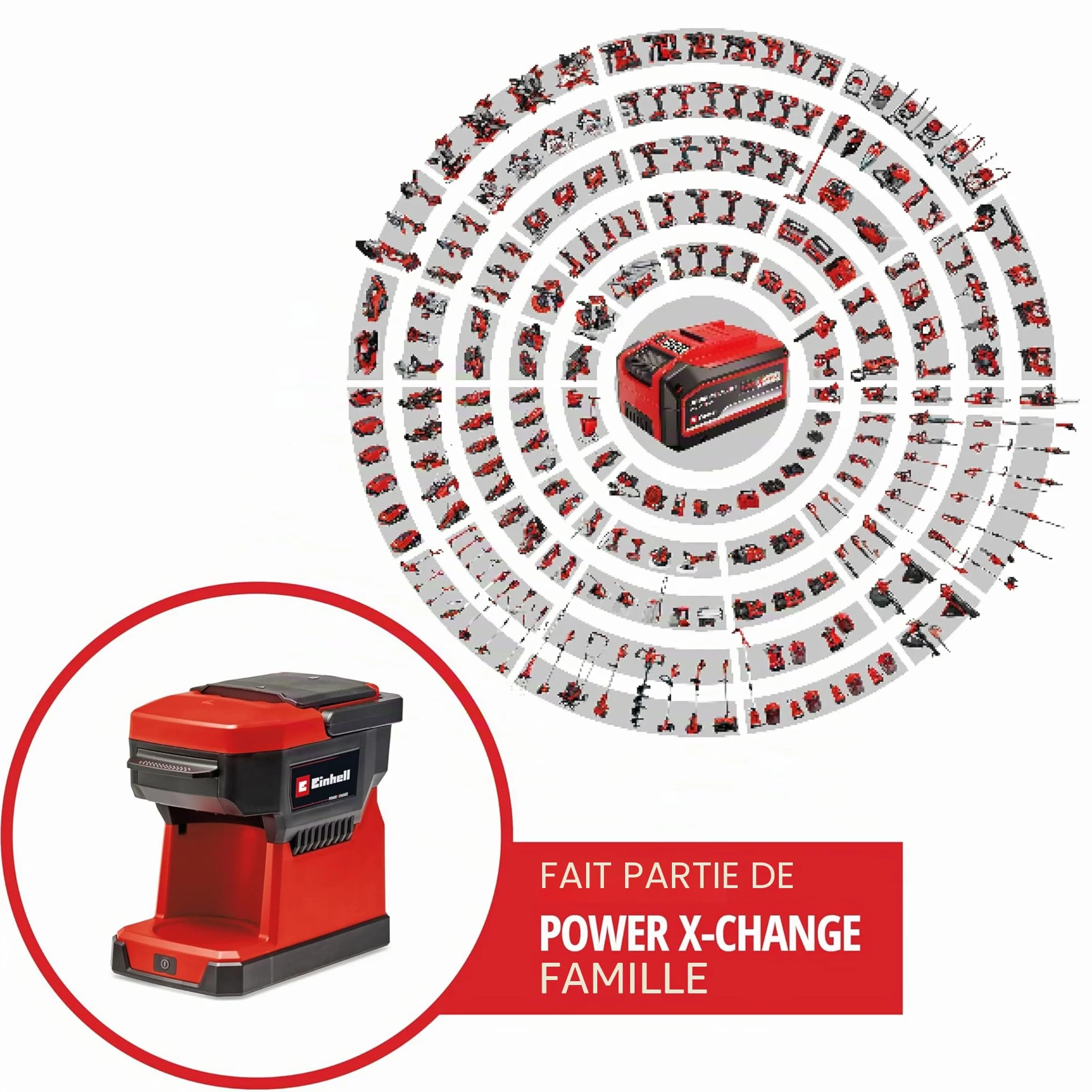 Einhell Machine à café sans fil TE-CF 18 Li-Solo Power X-Change (18V, 2-en-1 : machine à café filtre et machine à café à dosettes) Livré sans Batterie ni Chargeur