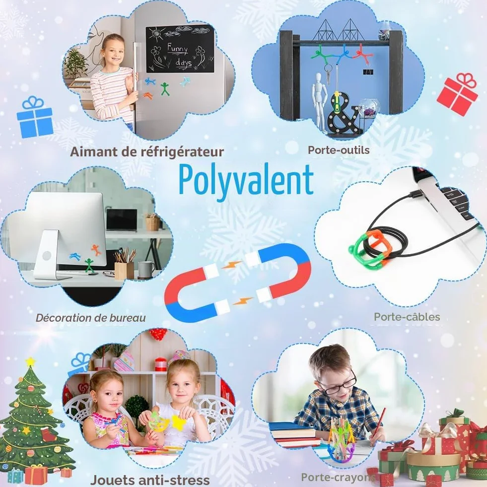 Aimants pour Réfrigérateur AUAUY 10PCS Mini Homme magnétique Enfants Adultes Porte Bureau