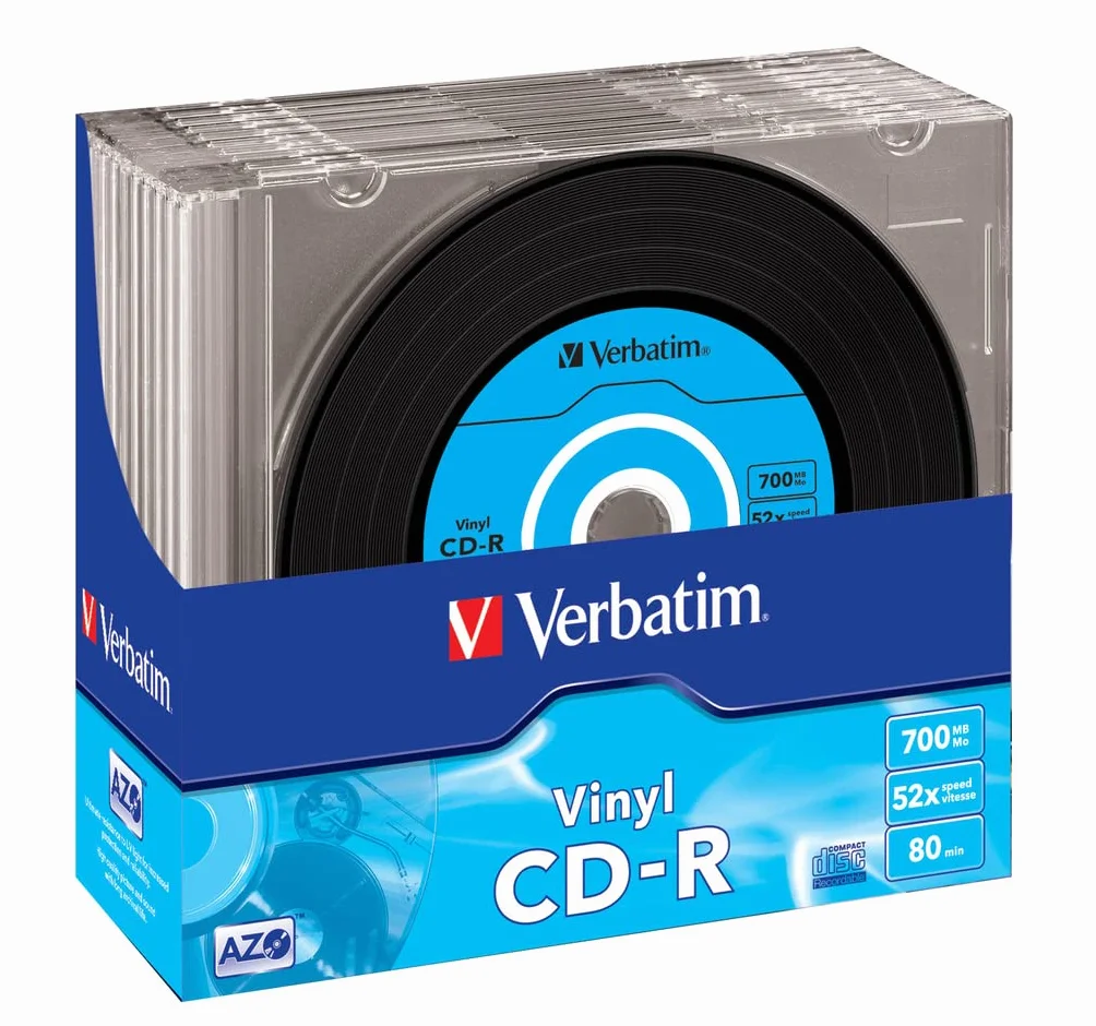 Verbatim Data Vinyl CD-R 700 Mo 52x Boîtier CD étroit