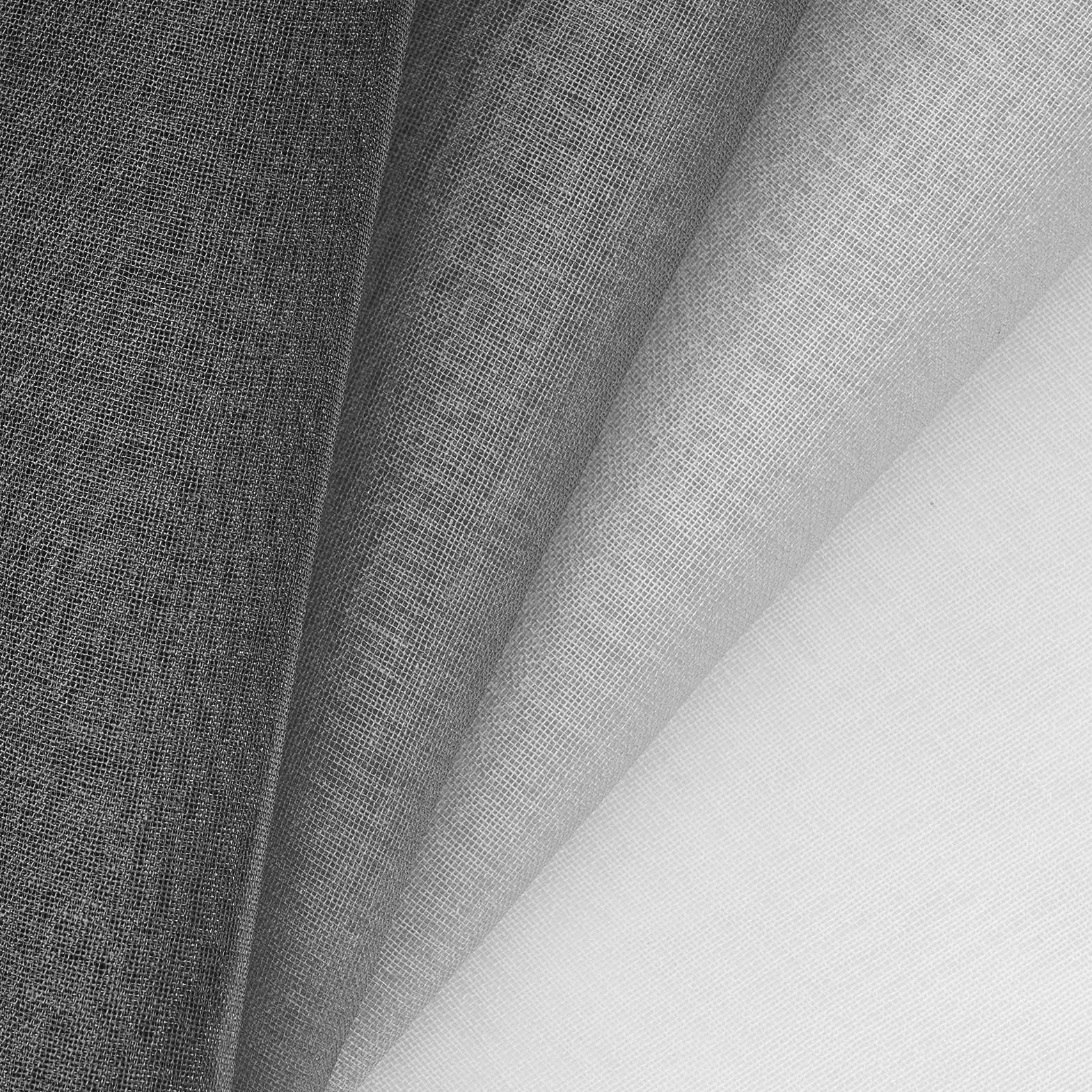 MRTREES Rideau Voilage Fenetre Dégradé Gris Oeillets 140x230 CM Lot de 2 Panneaux Voilages pour Chambre Salon