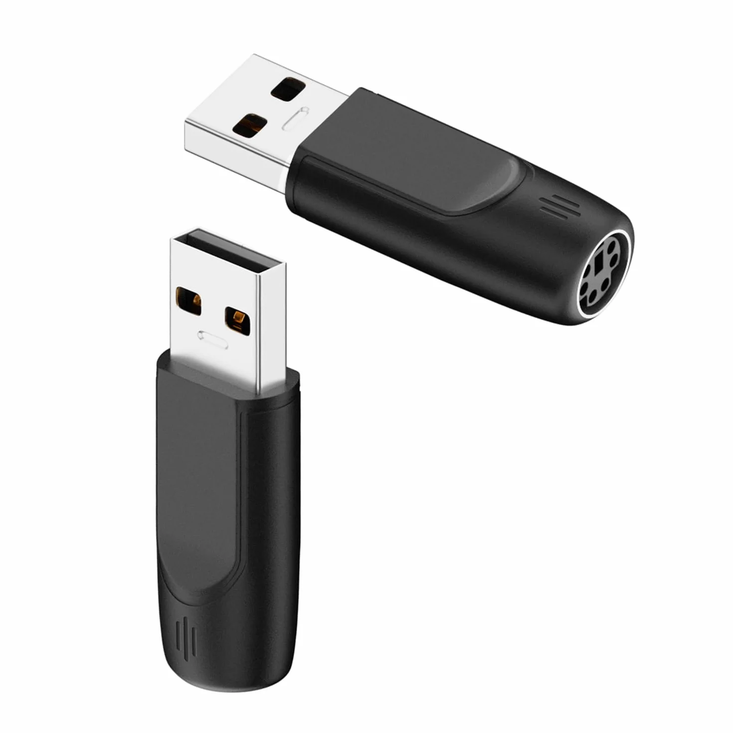 Adaptateur USB Type A Mâle vers PS/2 Femelle Convertisseur Souris Clavier 2Pcs