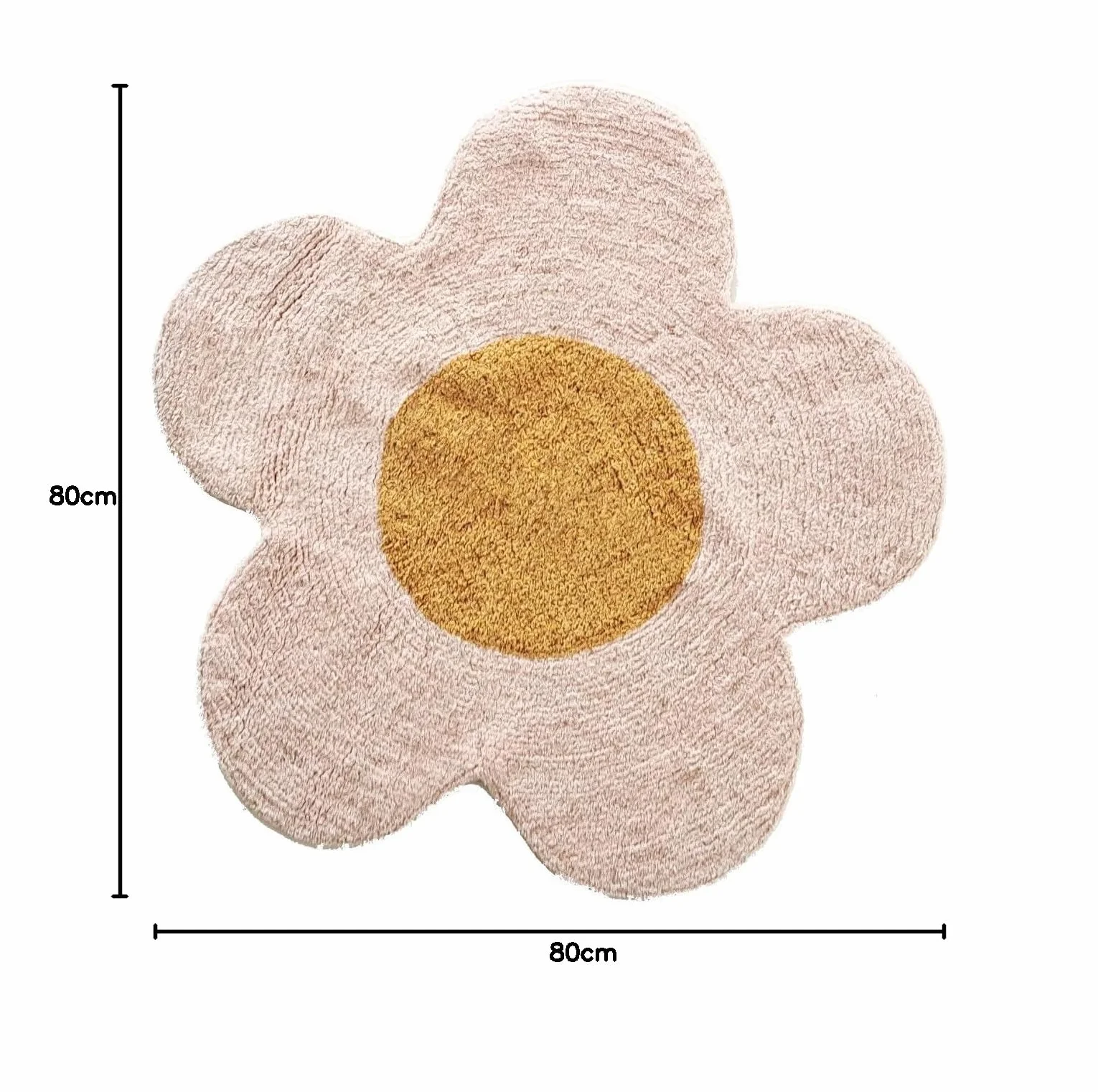 Tapis Marguerite Enfant en Coton tufté 80x80cm