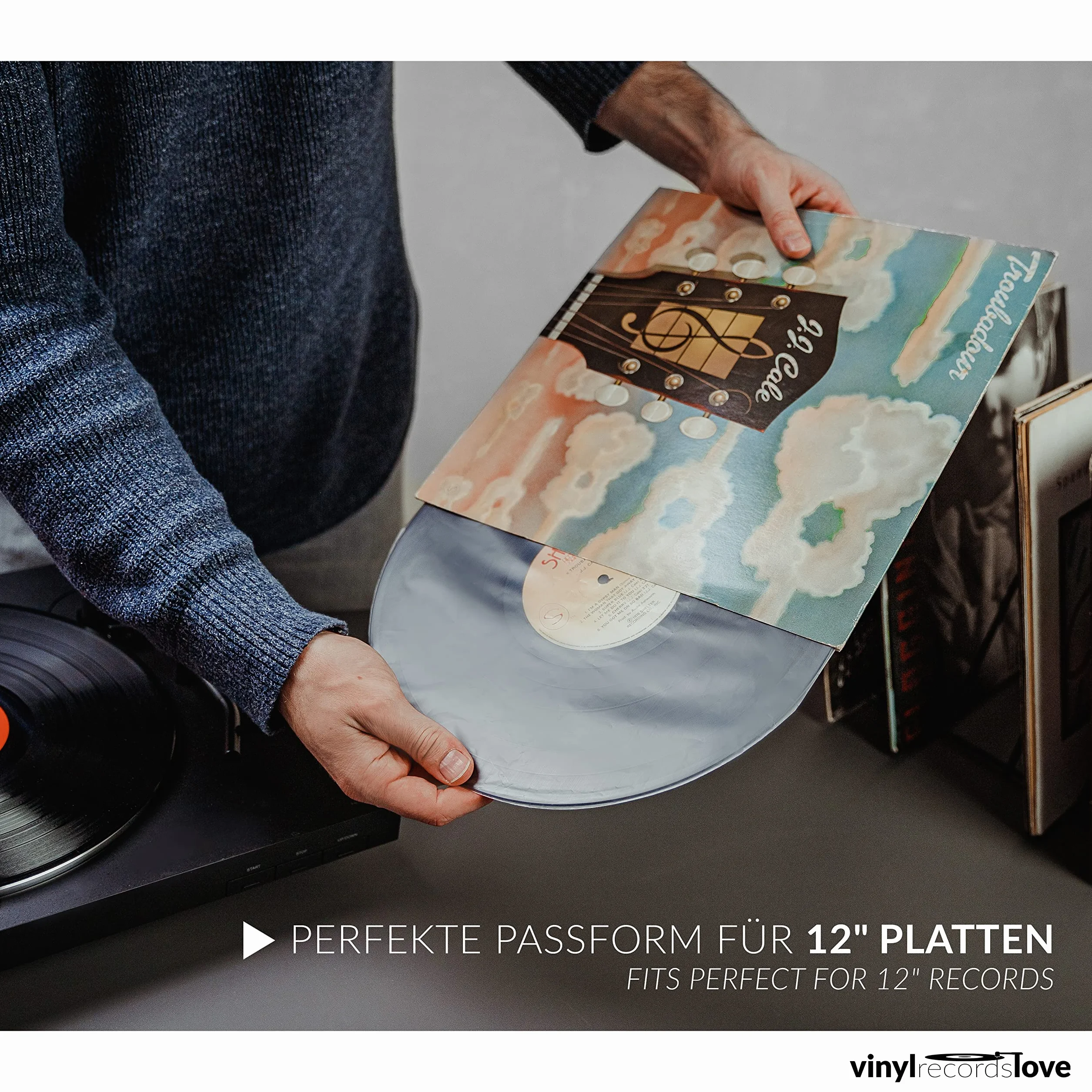 Pochette Vinyle 33 Tours 50 Pièces Protection Antistatique pour Disques 12"
