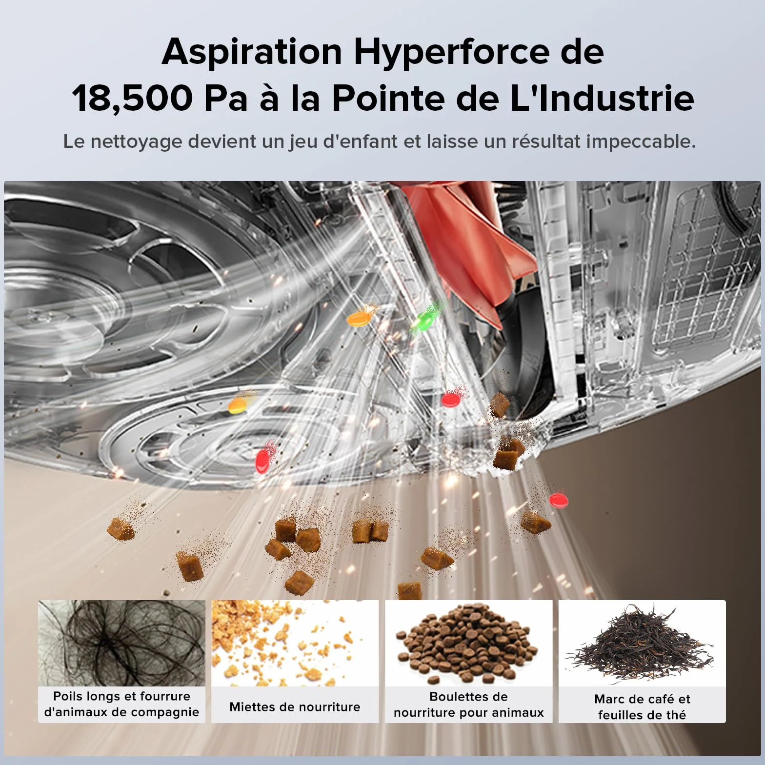 roborock Qrevo Edge S5A Aspirateur Robot 18500 Pa, Robot Aspirateur Laveur avec Double Système Anti-Enchevétrements, DuoDivide Brosse & FlexiArm Serpillière, ChÃssis AdaptiLift. Lavage à l'eau Chaude