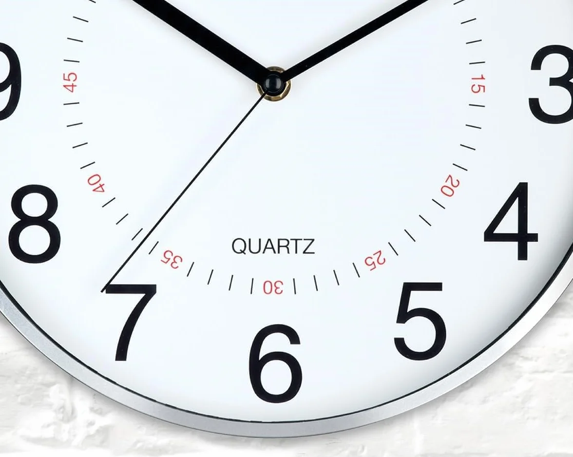 Unilux Aria Horloge Murale 30.5cm Systeme Quartz Double Affichage Métal Gris