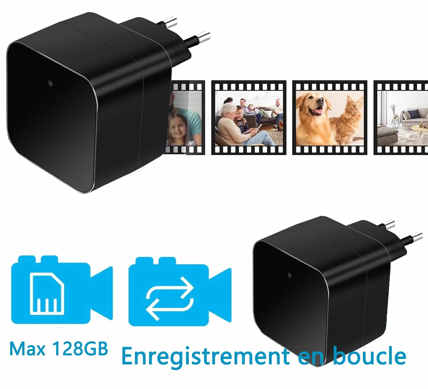 Mini ukryta kamera szpiegowska 5G/2,4G, niewidoczna kamera HD 1080P Microspia, przenośna mini kamera HD 1080P, kamera szpiegowska z wykrywaniem ruchu, przechowywanie w chmurze do domu, biura itp.