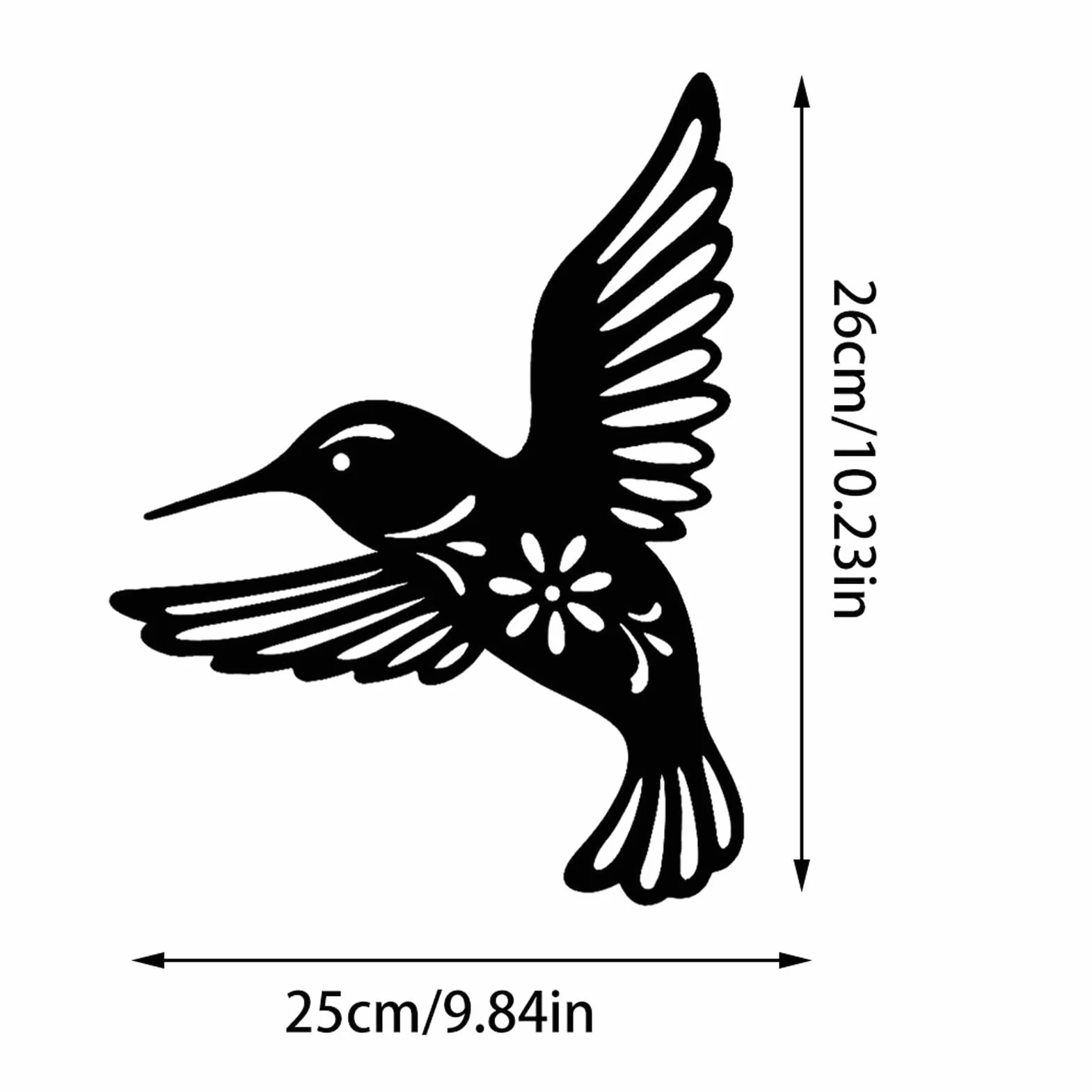 Otherway Sculpture Murale en Métal, 3 Pièces Fer Forgé, Art Mural Oiseaux Noir, Décoration Intérieur Jardin