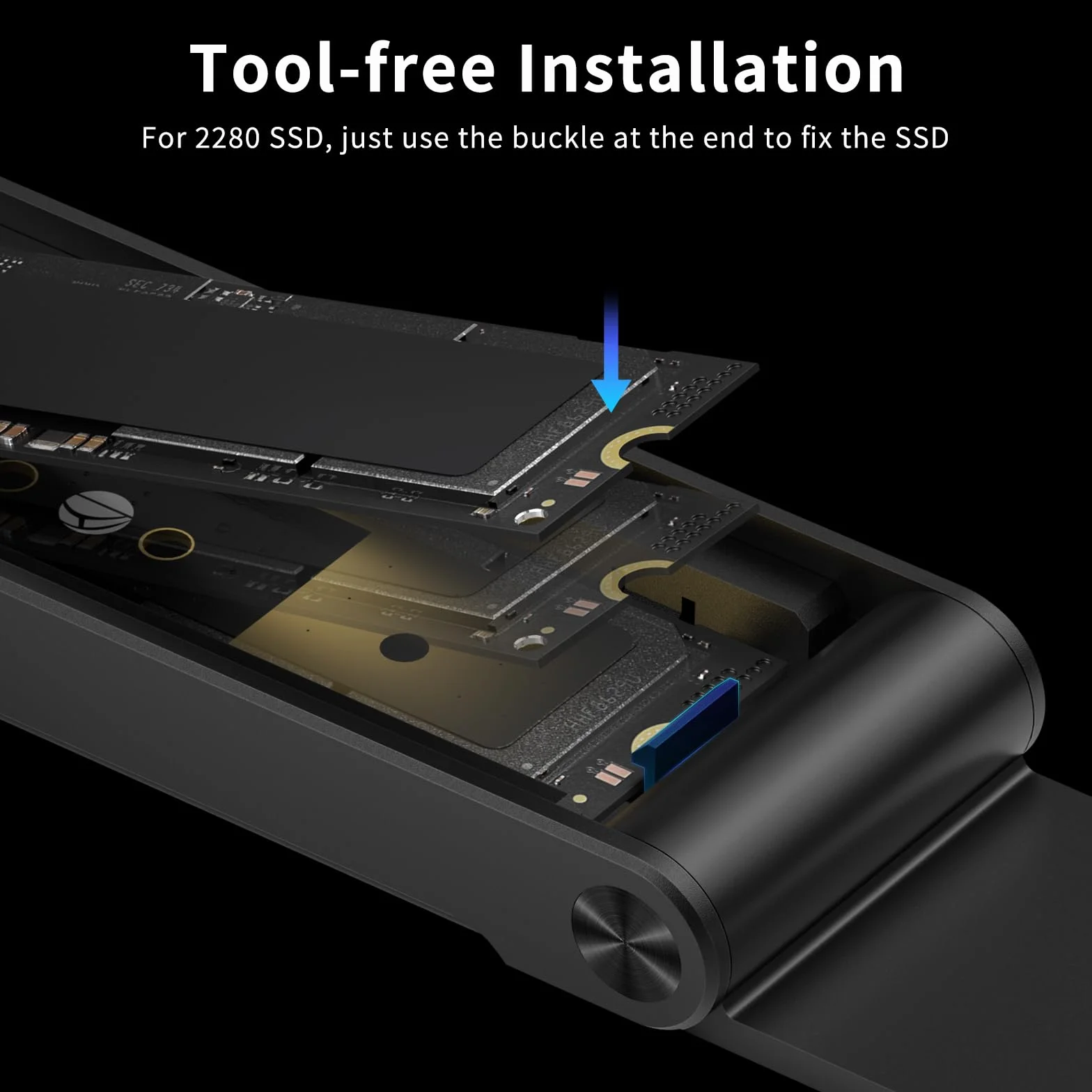 FIDECO Obudowa M.2 NVMe, obudowa USB 3.2 Gen 2 NVMe SSD, adapter PCIe NVMe do kluczy M i M+B, konstrukcja w stylu kanapkowym, instalacja bez narzędzi, obsługa UASP i TRIM