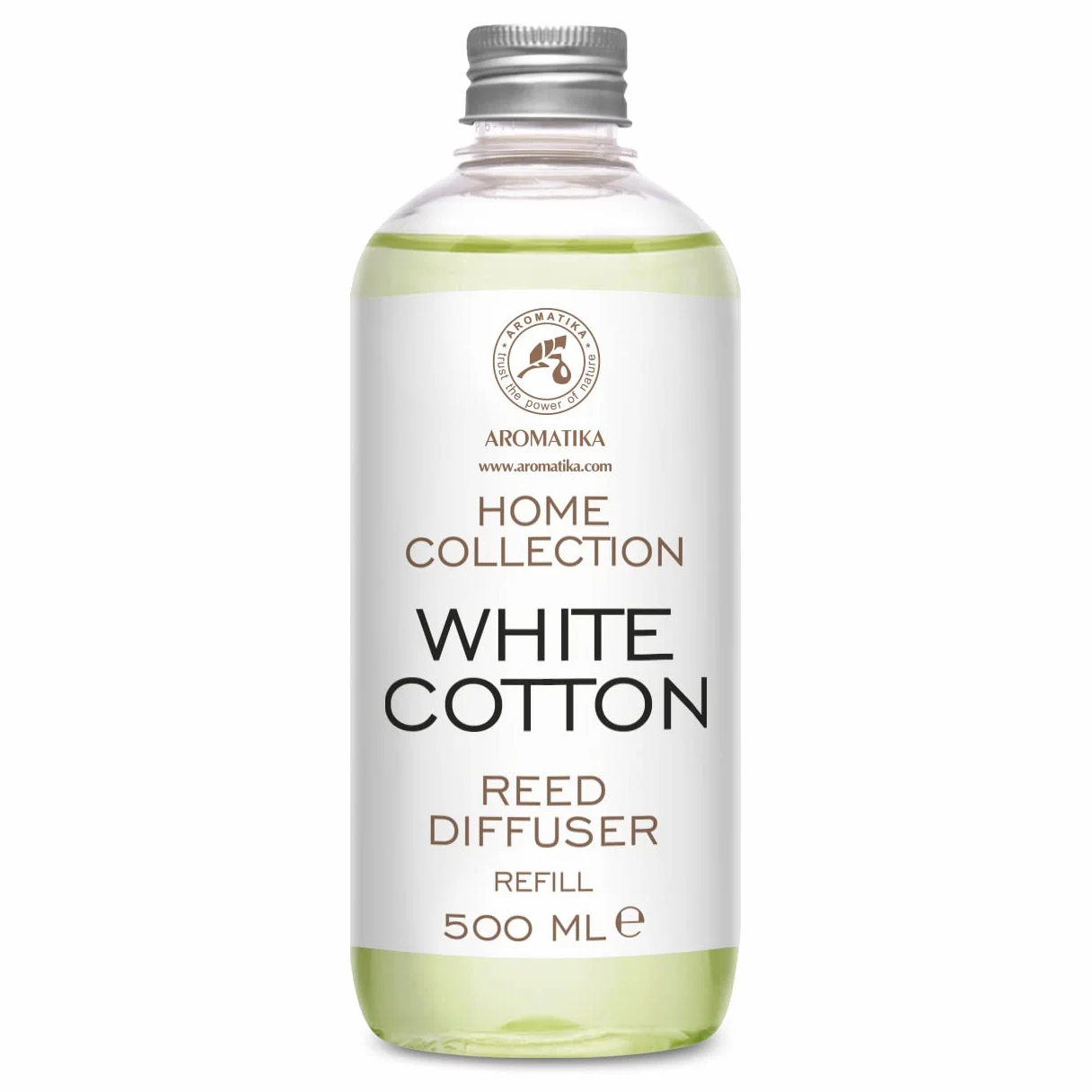 Diffuseur de Parfum Coton Blanc 500ml - Bâtonnets de Parfum - Diffuseur à Roseaux