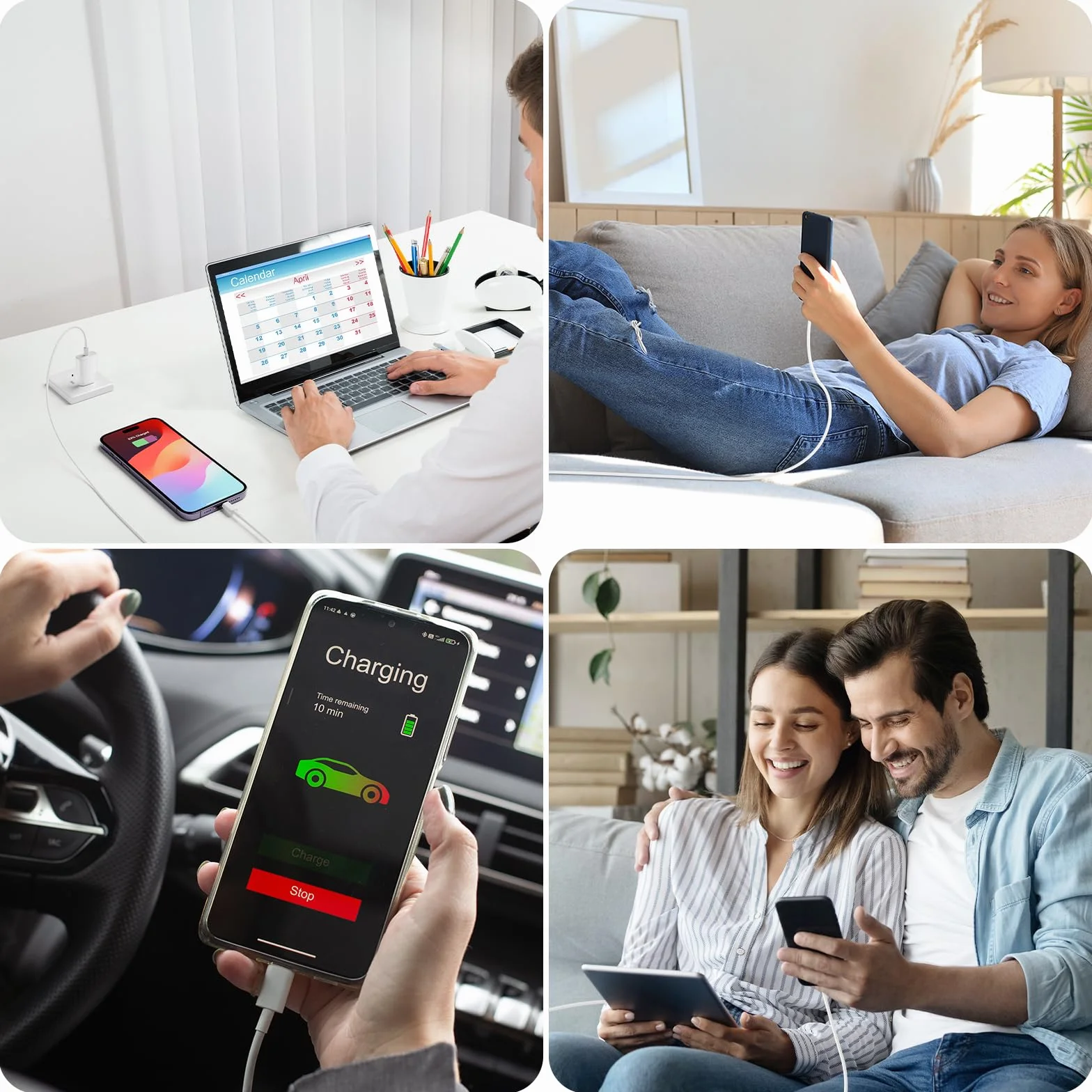 Chargeur Rapide USB C 25W PD 3.0 pour iPhone 17/16/15 Pro/Pro Max/Plus, iPad Pro/Air 2024