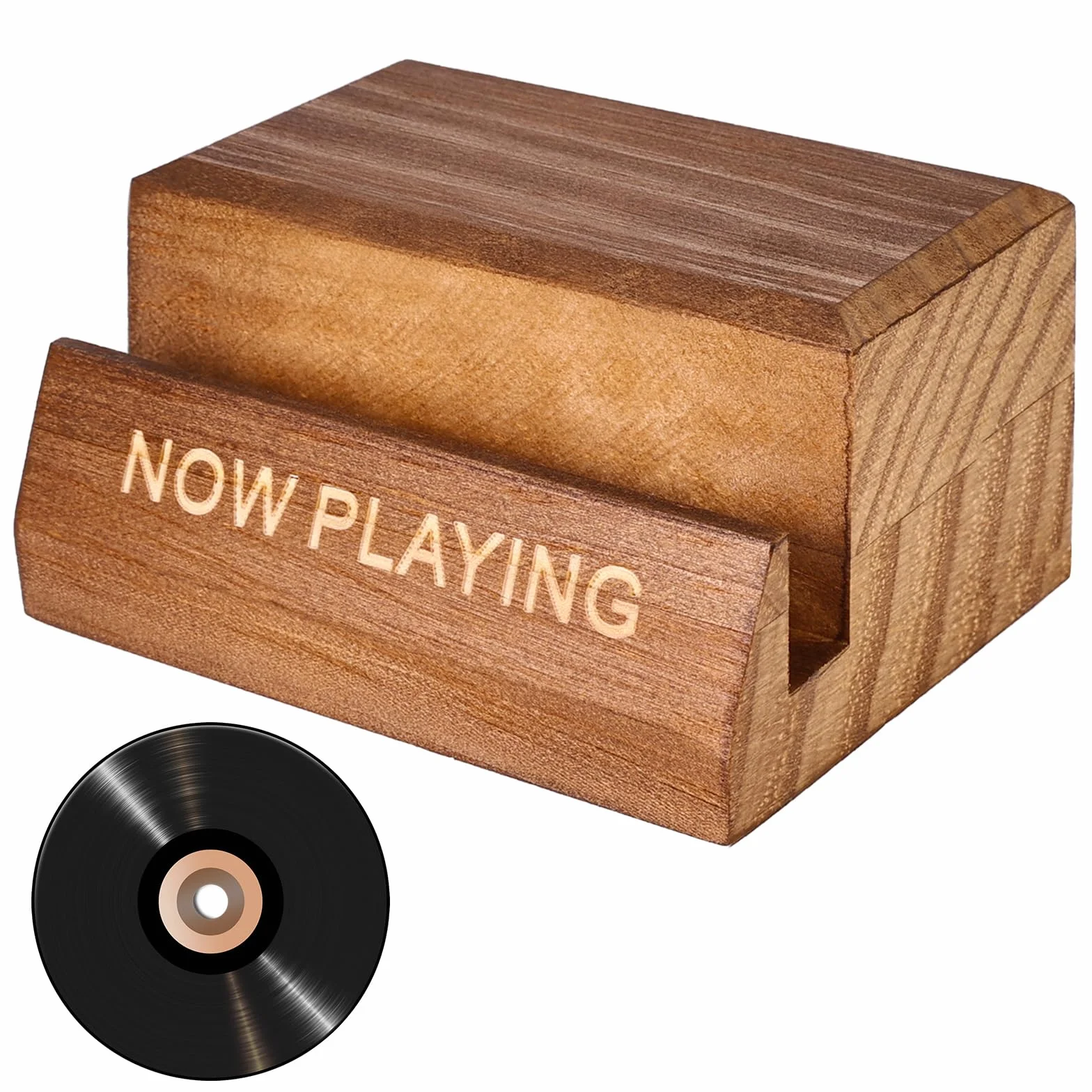 Sporgo Support de disques vinyles en vinyle : étagère de rangement en bois pour disques vinyles de 1,4 cm d'épaisseur et albums LP, support LP pour CD individuels et vos disques préférés