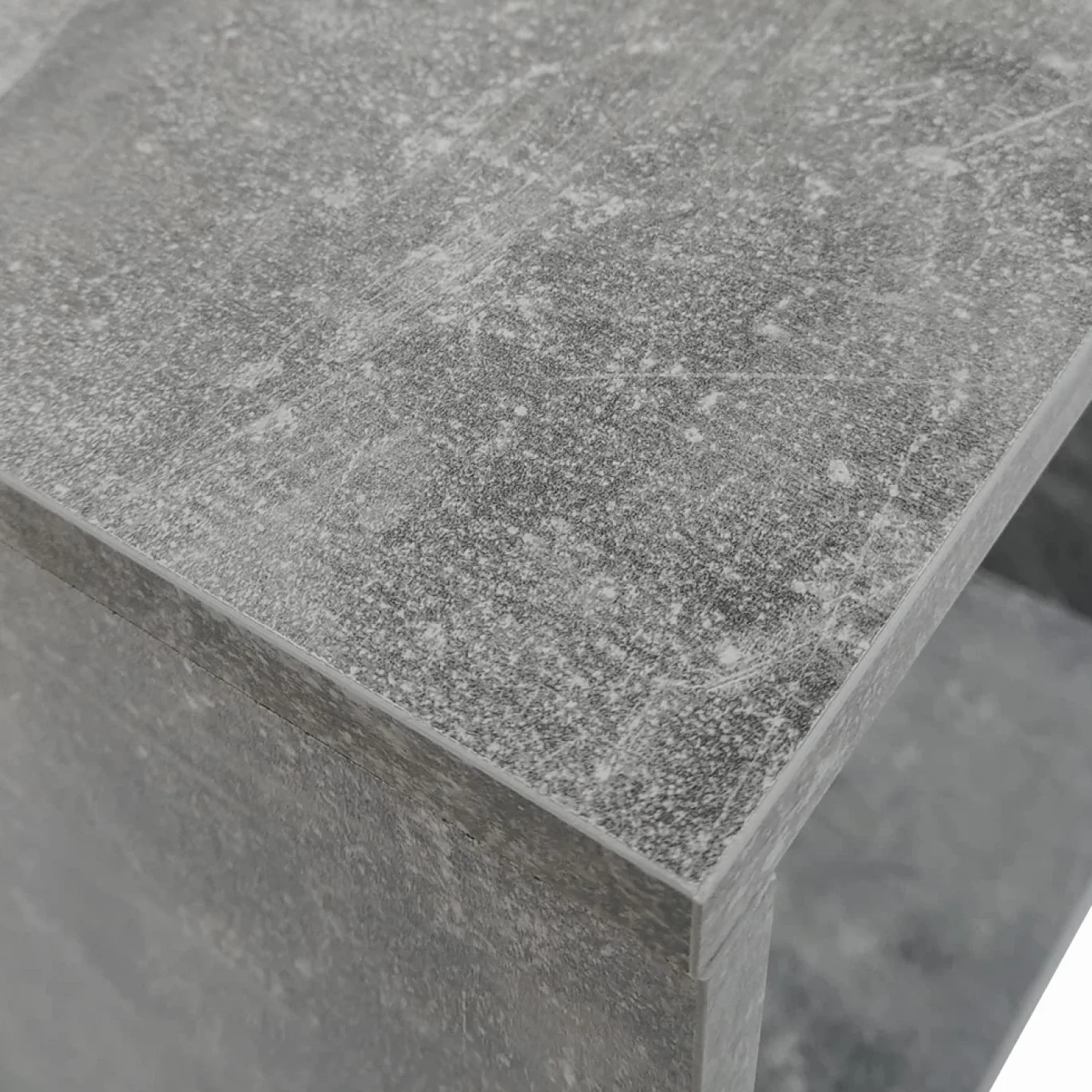 Meuble de rangement pour disques vinyle LP - 2 compartiments - béton gris