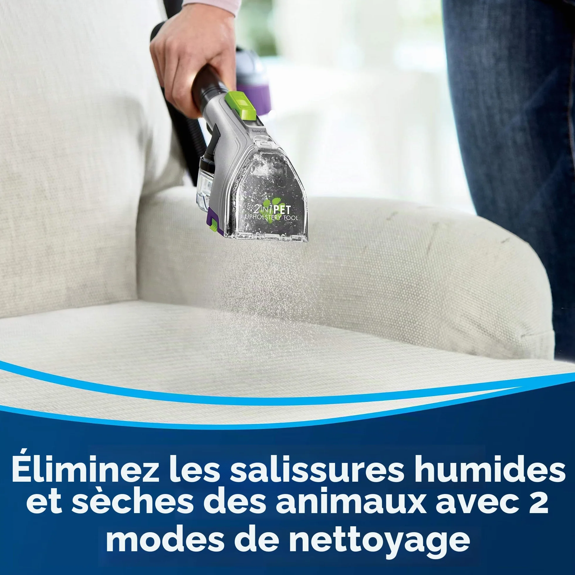 BISSELL Outil 2 en 1 pour Nettoyage de Tapis et Tissus d'ameublement (3259)