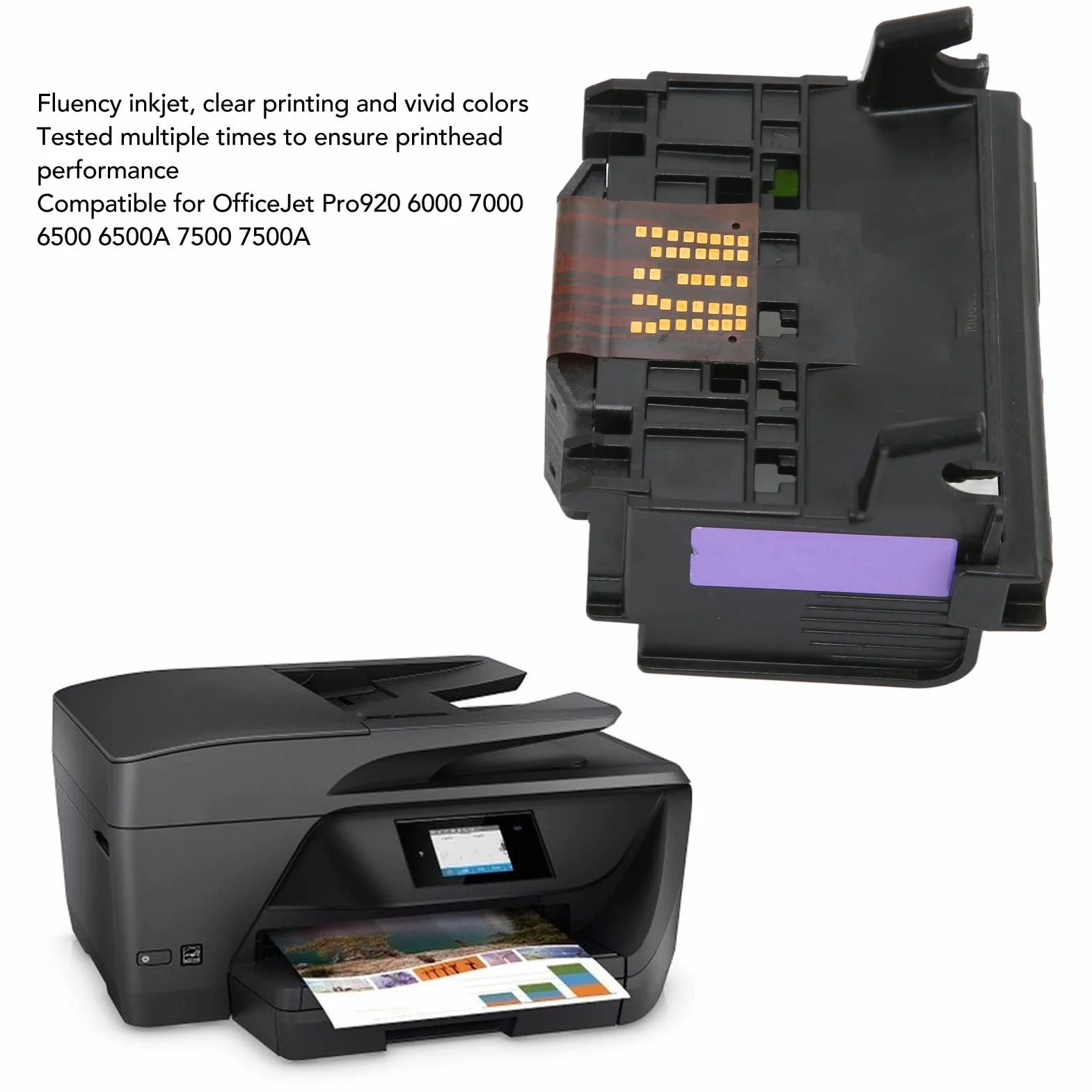 KIMISS Tête d'impression pour Officejet 6500 Pro 6000 7000 6500A 7500 7500A Remplacement