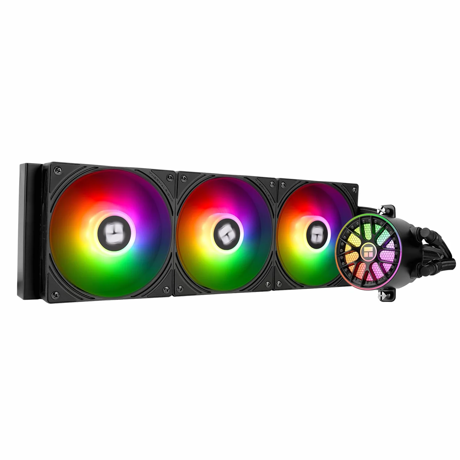TR-Thermalright AQUA ELITE 360 V6 ARGB Black Liquid CPU Kühler, 360mm Aio Kühlung, 3 wentylatorów PWM-ARGB, dla AMD AM4/AM5, Intel LGA1851/1700/115x/1200 (Czarny)