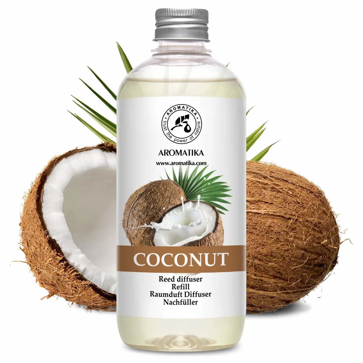 Recharge Diffuseur Parfum Coco 500ml - Reed Diffuser Refill - Assainisseur d'Air Longue Durée