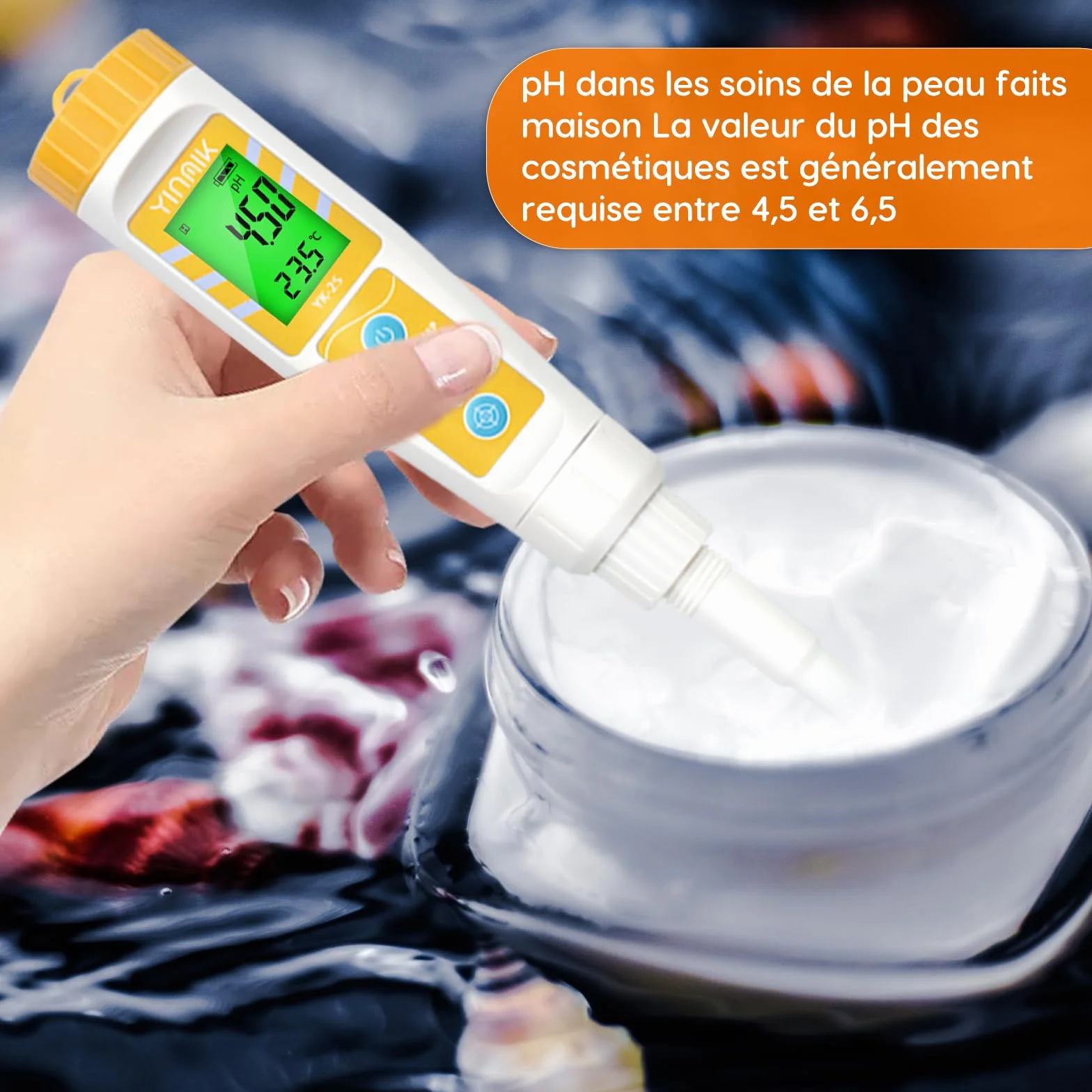 YINMIK pH Mètre Alimentaire avec Sonde de pH Remplaçable Supplémentaire, Testeur de pH Numérique pour Levain et le Pain, Testeur de pH Alimentaire pour Viande, Mise en Conserve, Fromage, l'eau