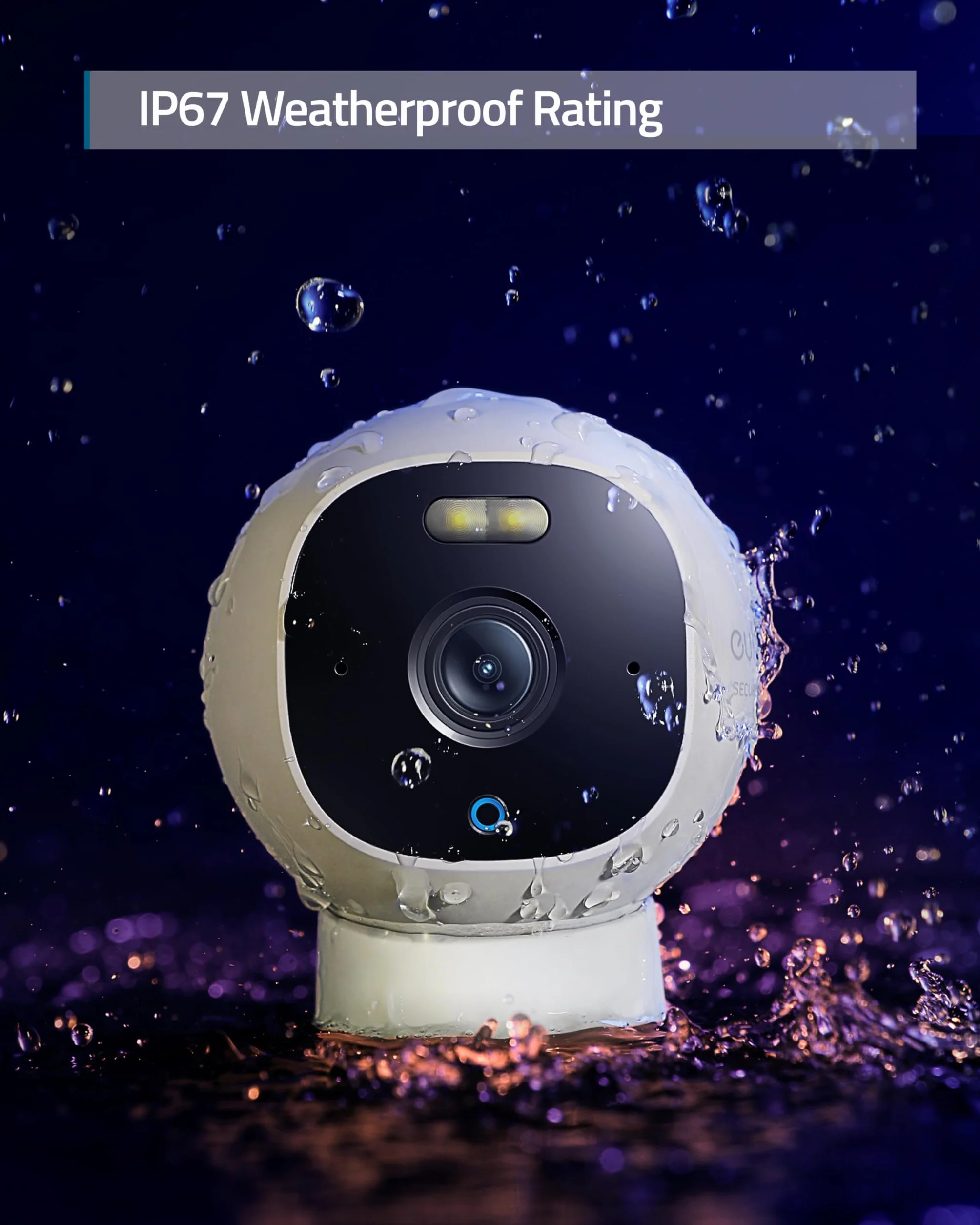 Eufy Security Solo OutdoorCam C24 Niezależna kamera monitoringu do użytku na zewnątrz, rozdzielczość 2K, reflektor, widoczność w nocy w kolorze, bezpłatne użytkowanie, klasa wodoszczelności IP67