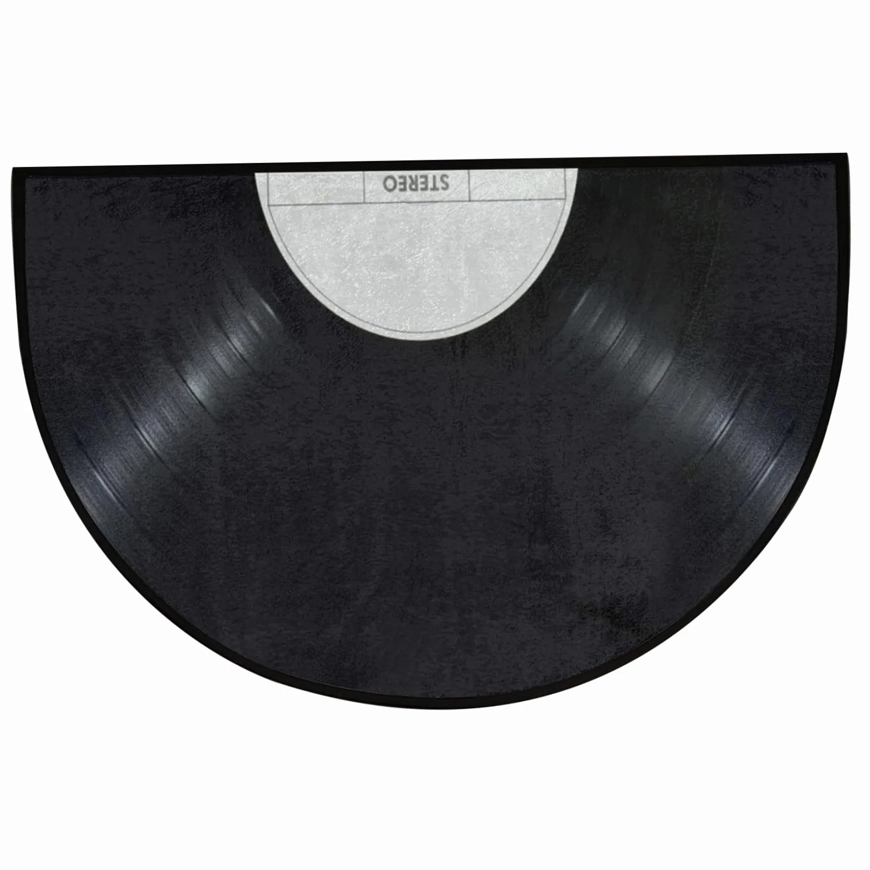 Paillasson Demi-Rond Vinyle 40,6 x 61 cm Lavable Fond Antidérapant Polyester pour Entrée