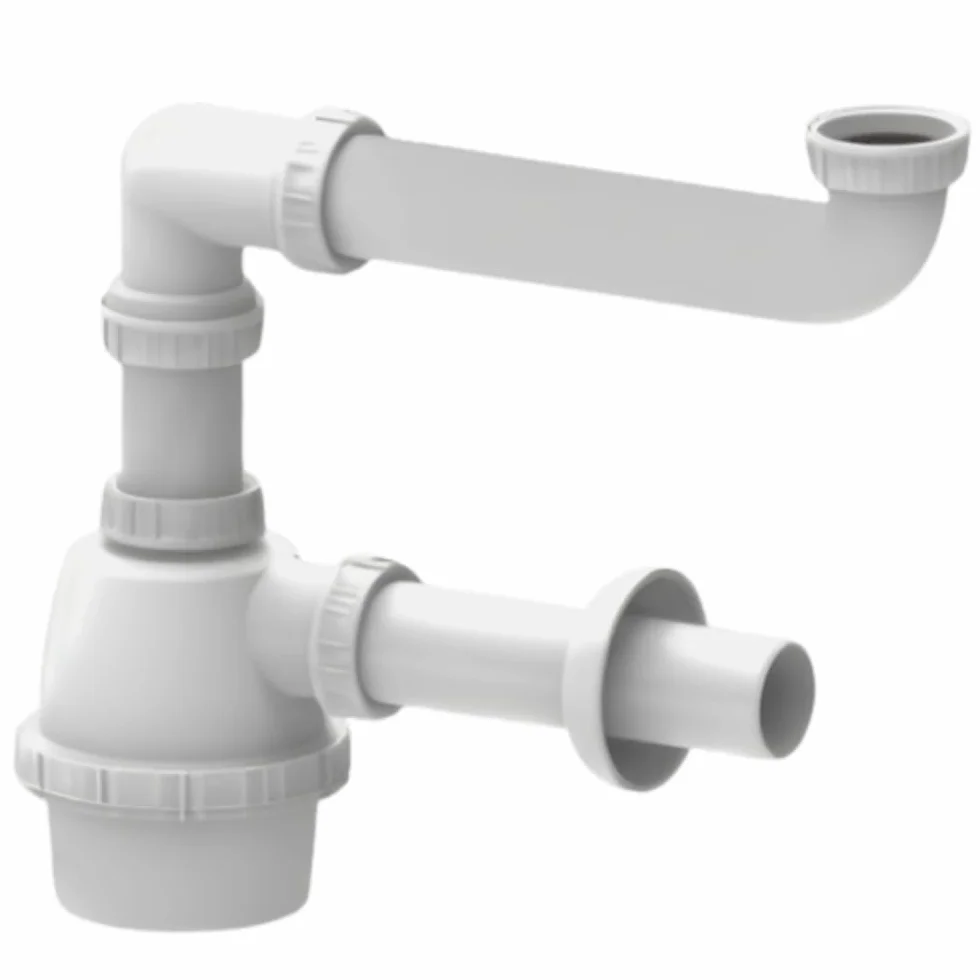 Siphon universel 1 1/2 - diam. 40 mm, réglable en hauteur, blanc