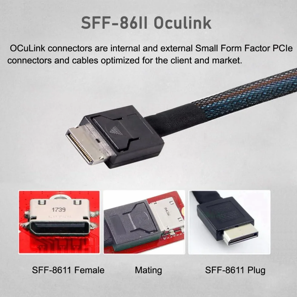 CY Karta PCI-E 4.0 M.2 M-Key do Oculink SFF-8612 SFF-8611 adapter hosta do 2024 ThinkBook 14+ AMD8845 zewnętrzna karta graficzna i SSD